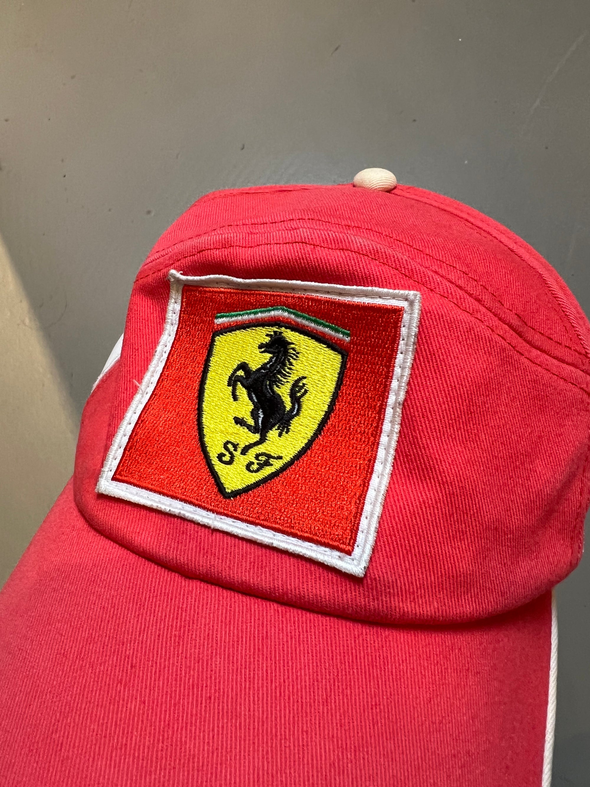 Vintage Red Ferrari Cap