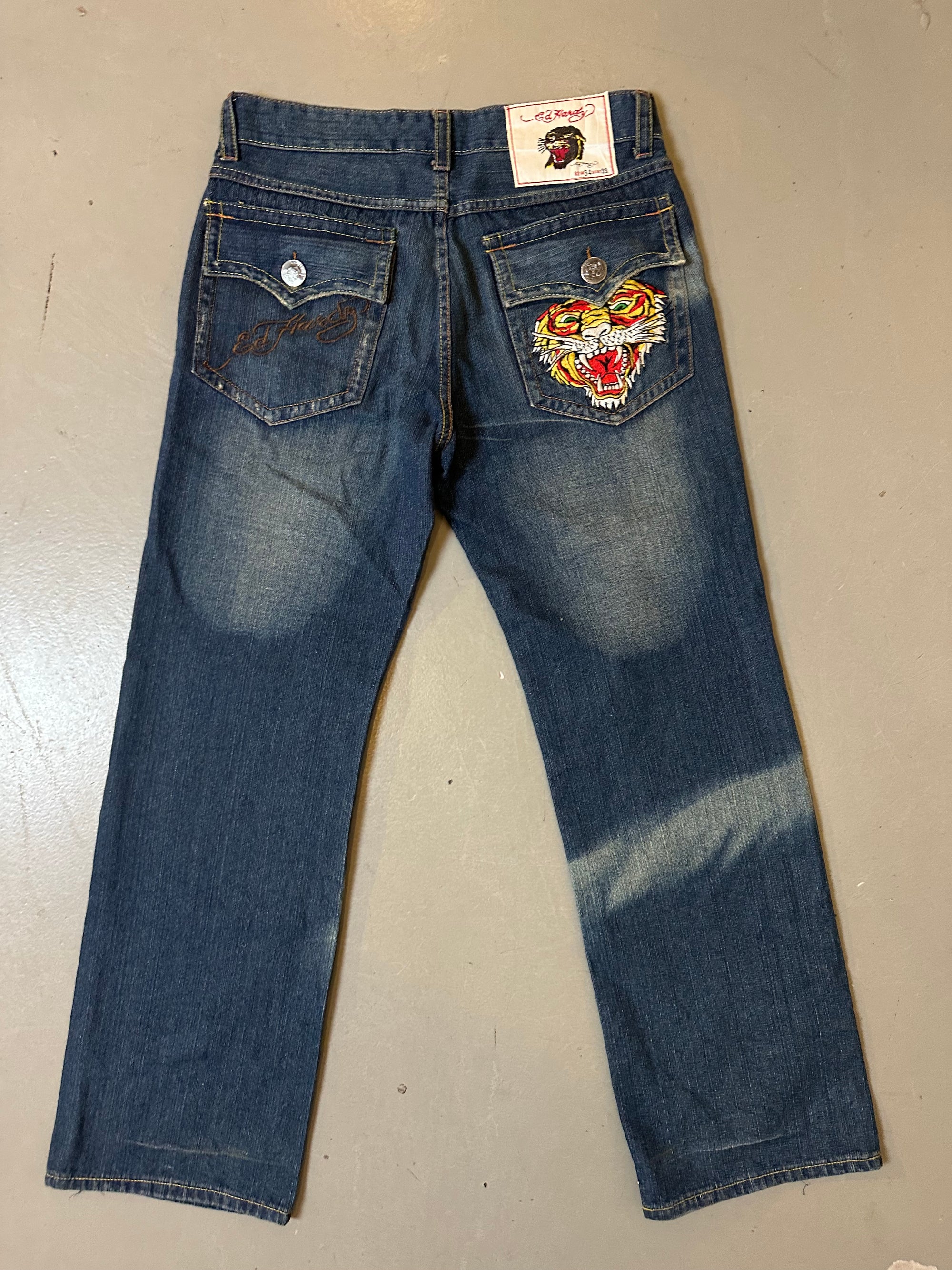 Vintage Baggy Ed Hardy Denim L/XL