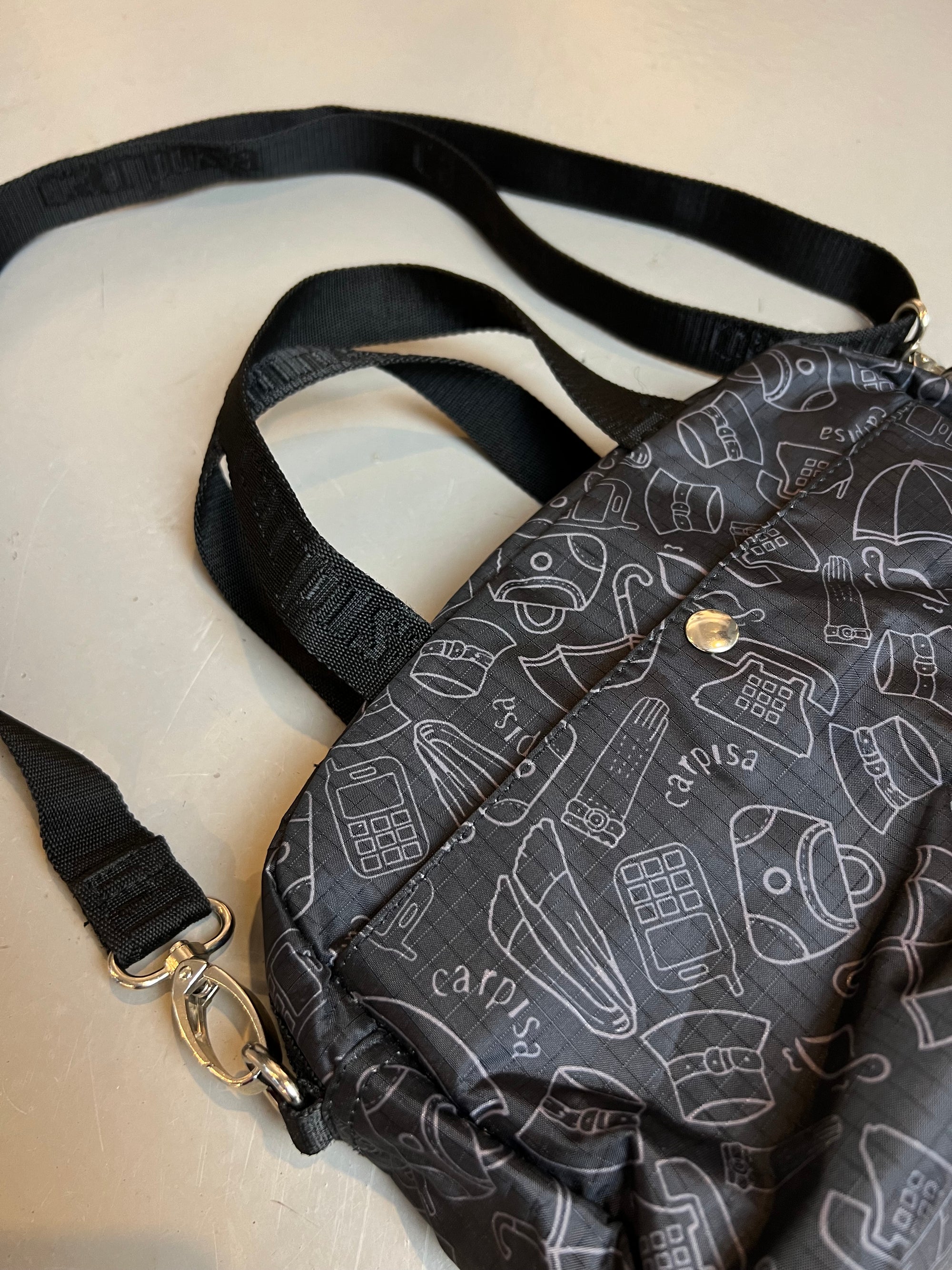 Vintage Black Scribble Bag