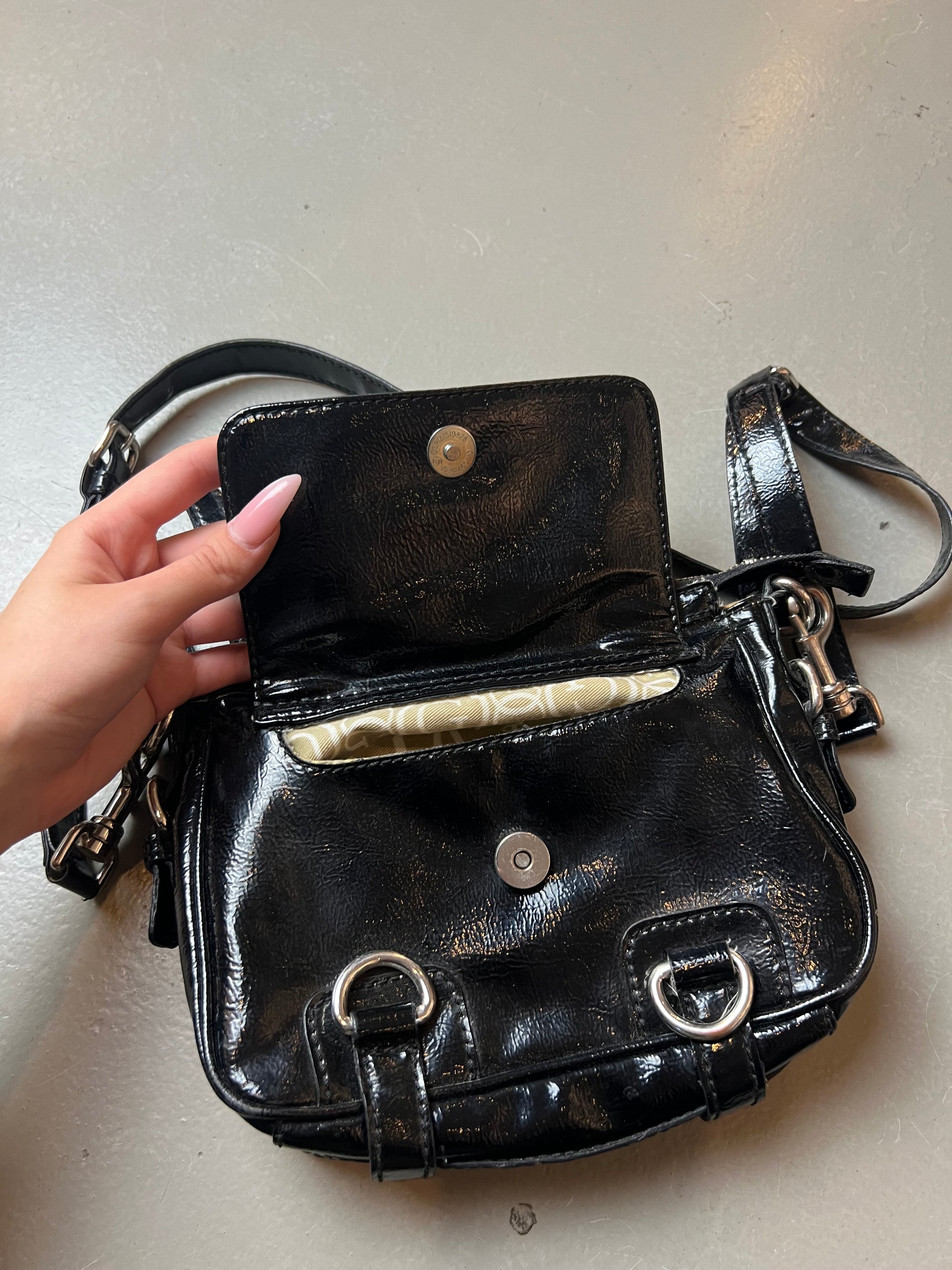 Vintage Guess Black Mini Sling Bag