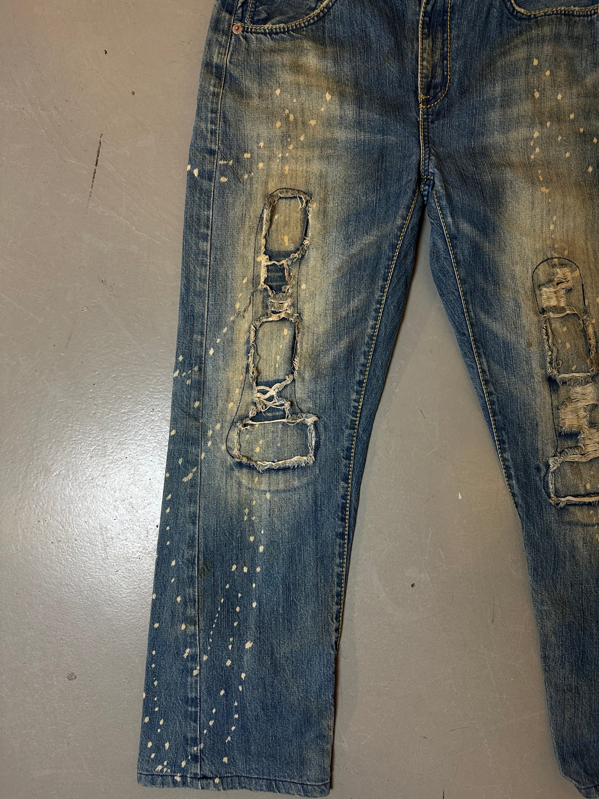 Vintage Big Train Washed & Stitched Denim M/L