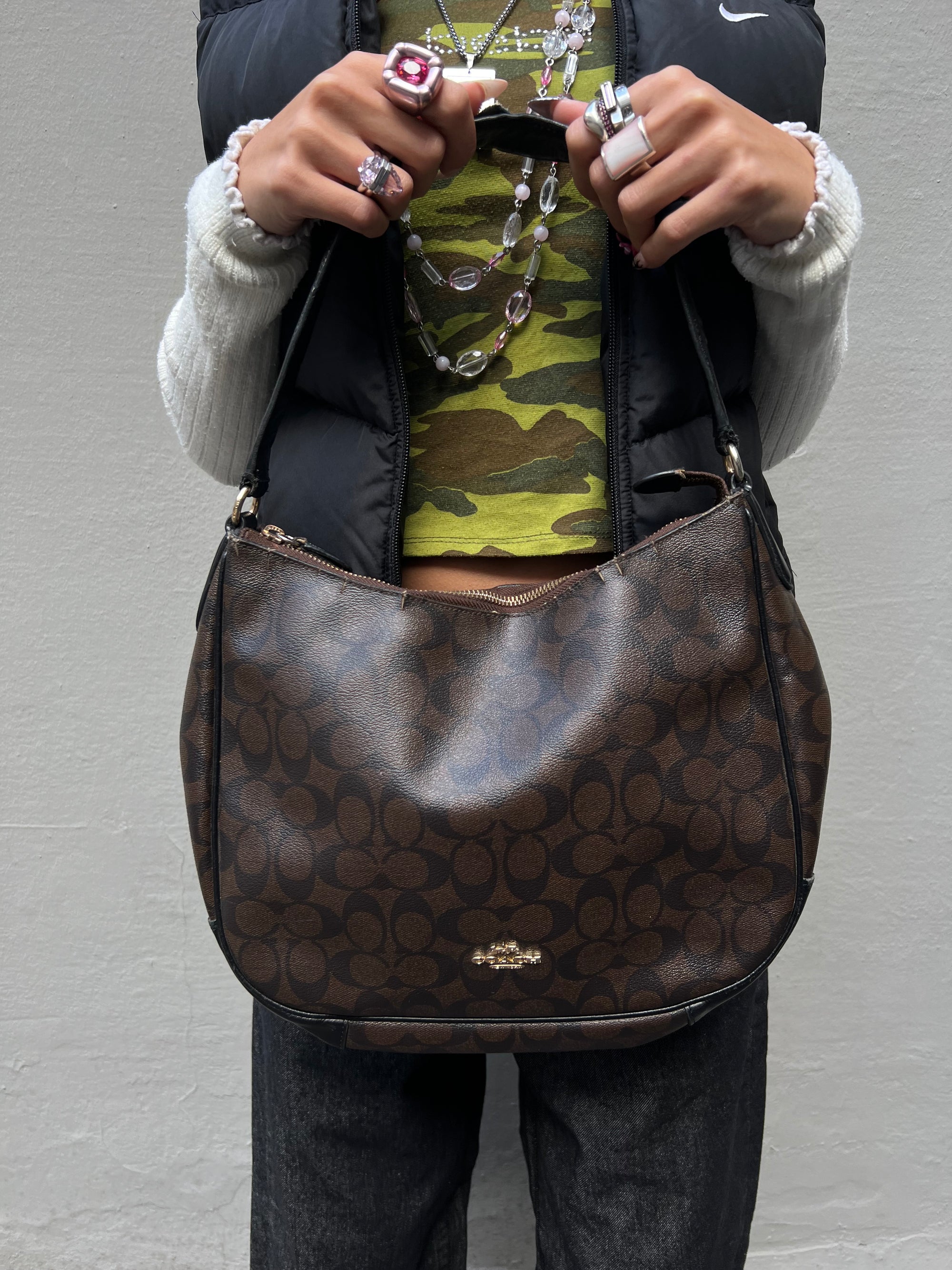 Vintage Brown Coach Leather Bag