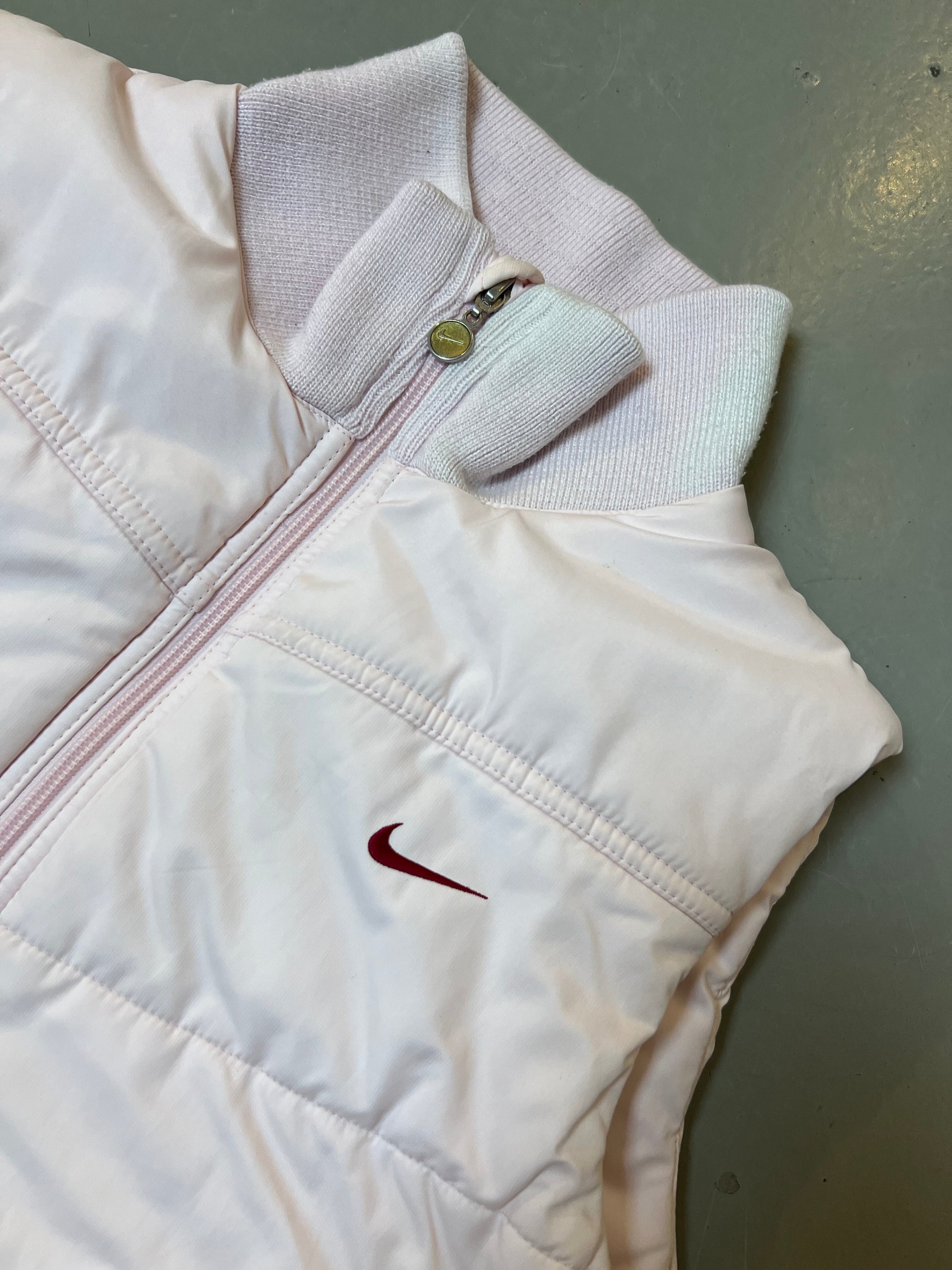 Vintage Pink Nike Puffer Vest S