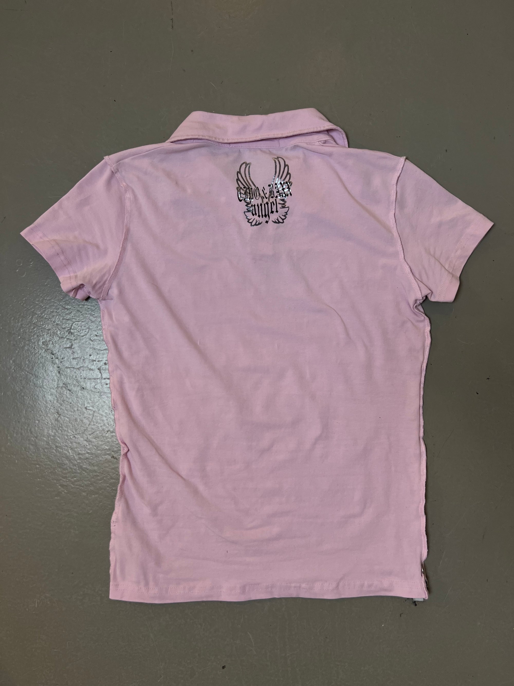 Vintage Pink Printed Polo S