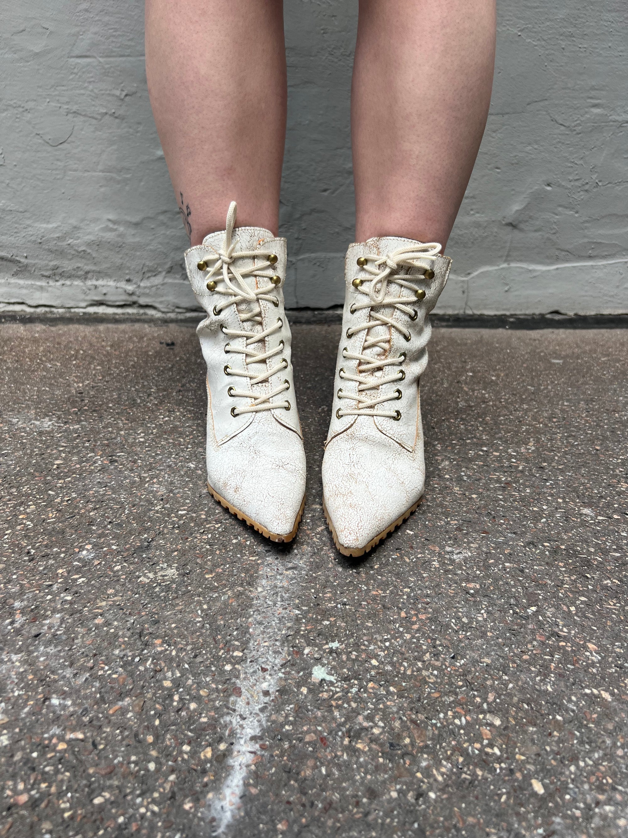 Vintage White Vintage Boots 38