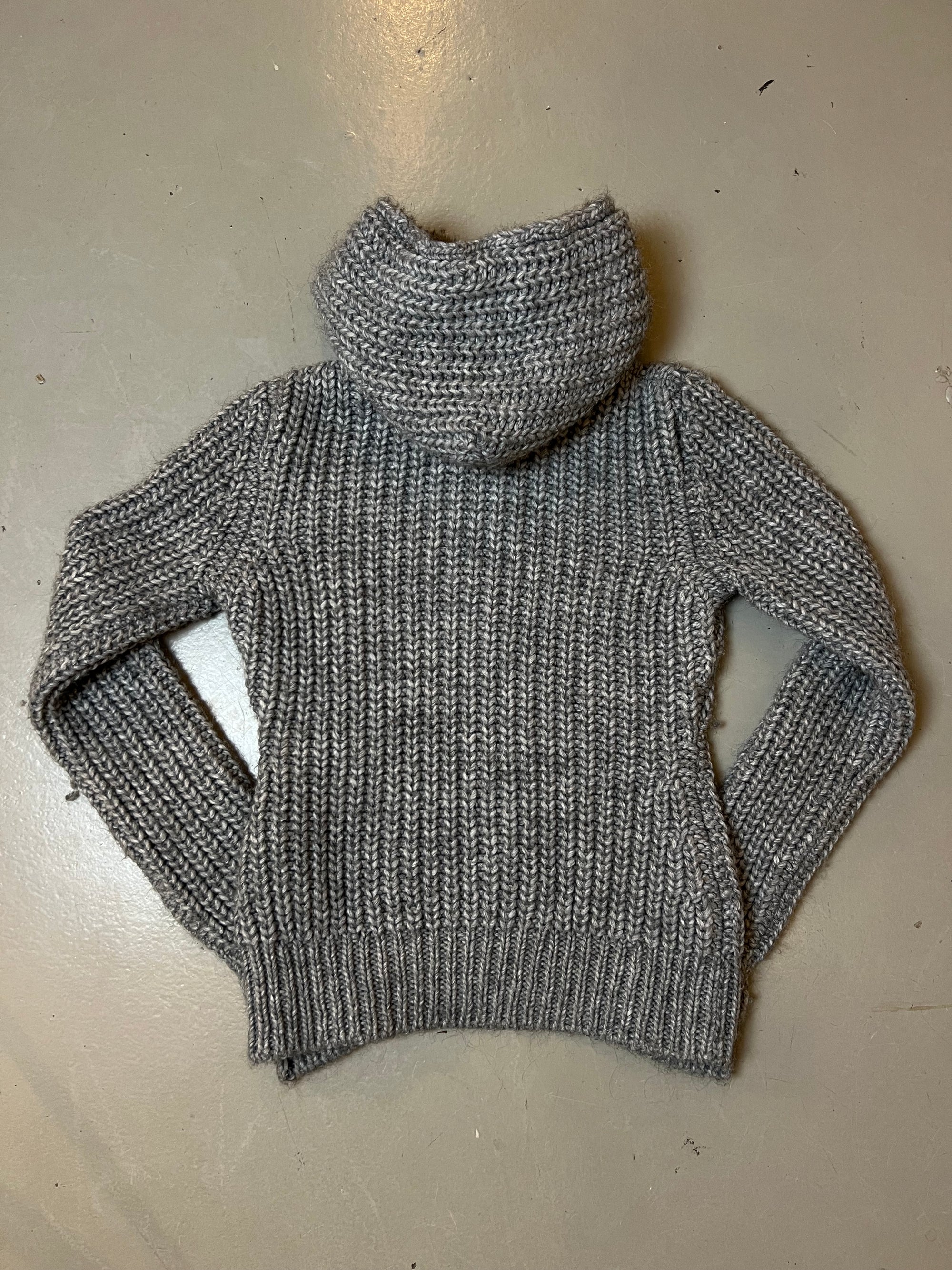 Vintage Miss Sixty Grey Knit Zip S/M