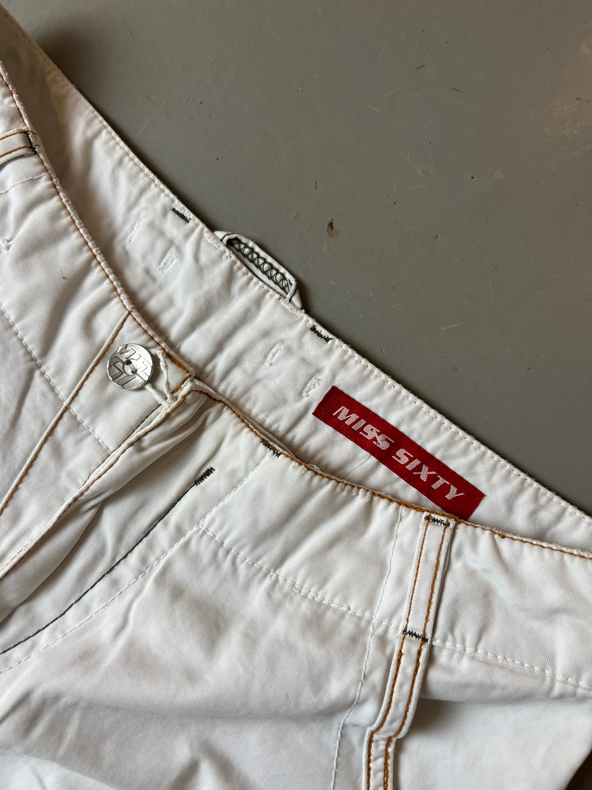 Vintage Miss Sixty White Flared Denim S