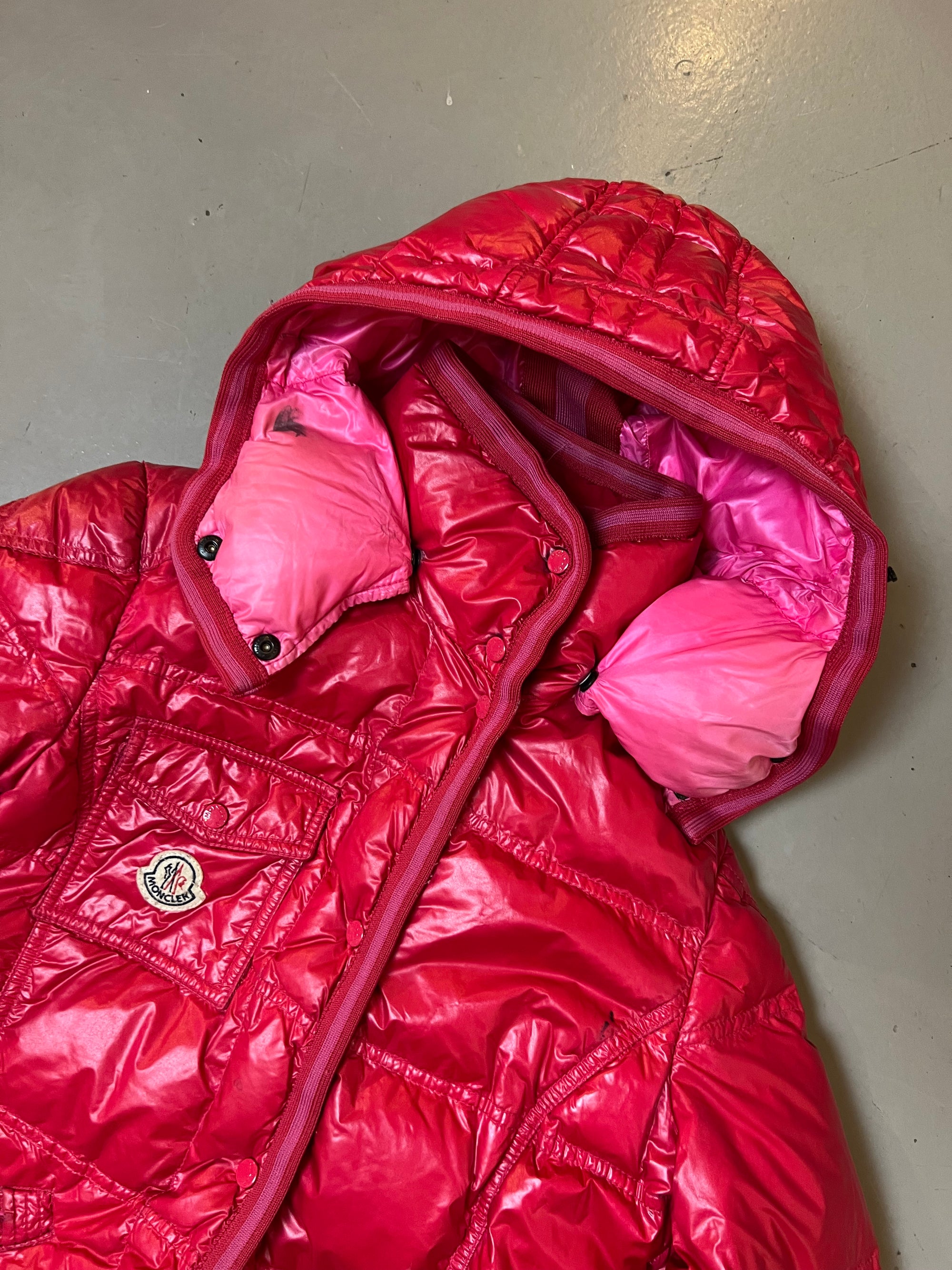 Vintage Pink Moncler Down Puffer Jacket S