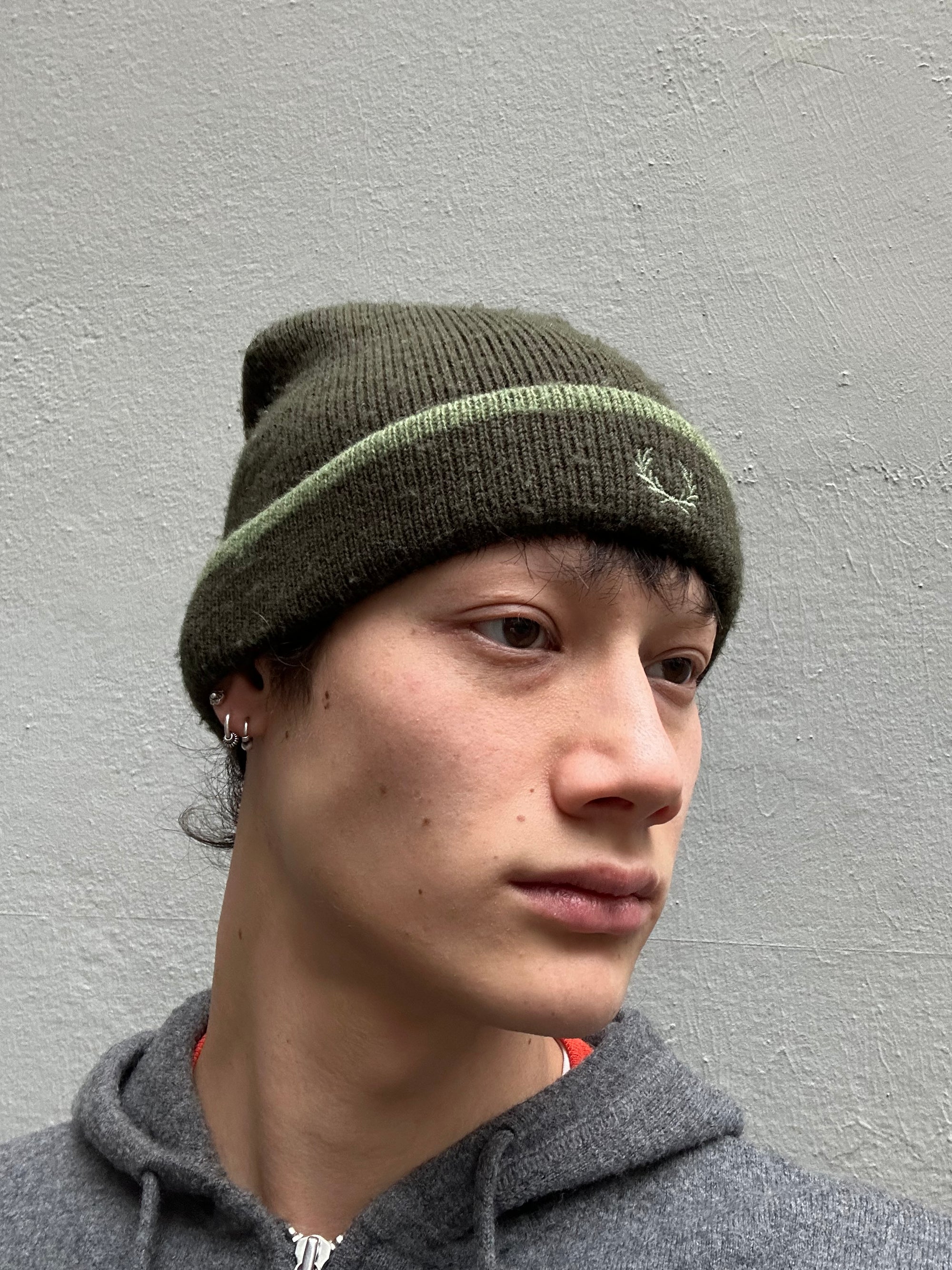 Vintage Fred Perry Green Beanie