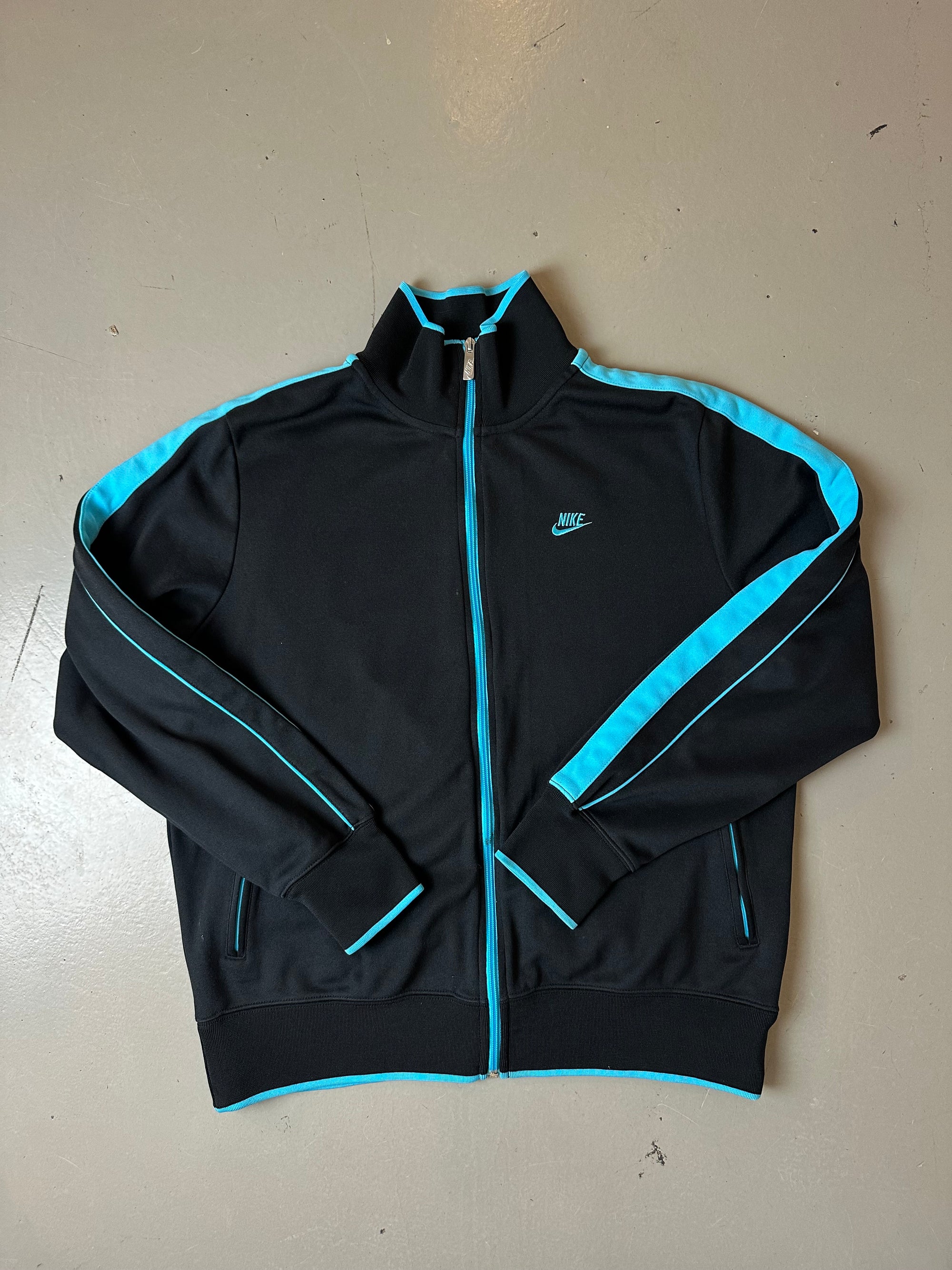 Vintage Black/Turquoise Nike Trackjacket M/L