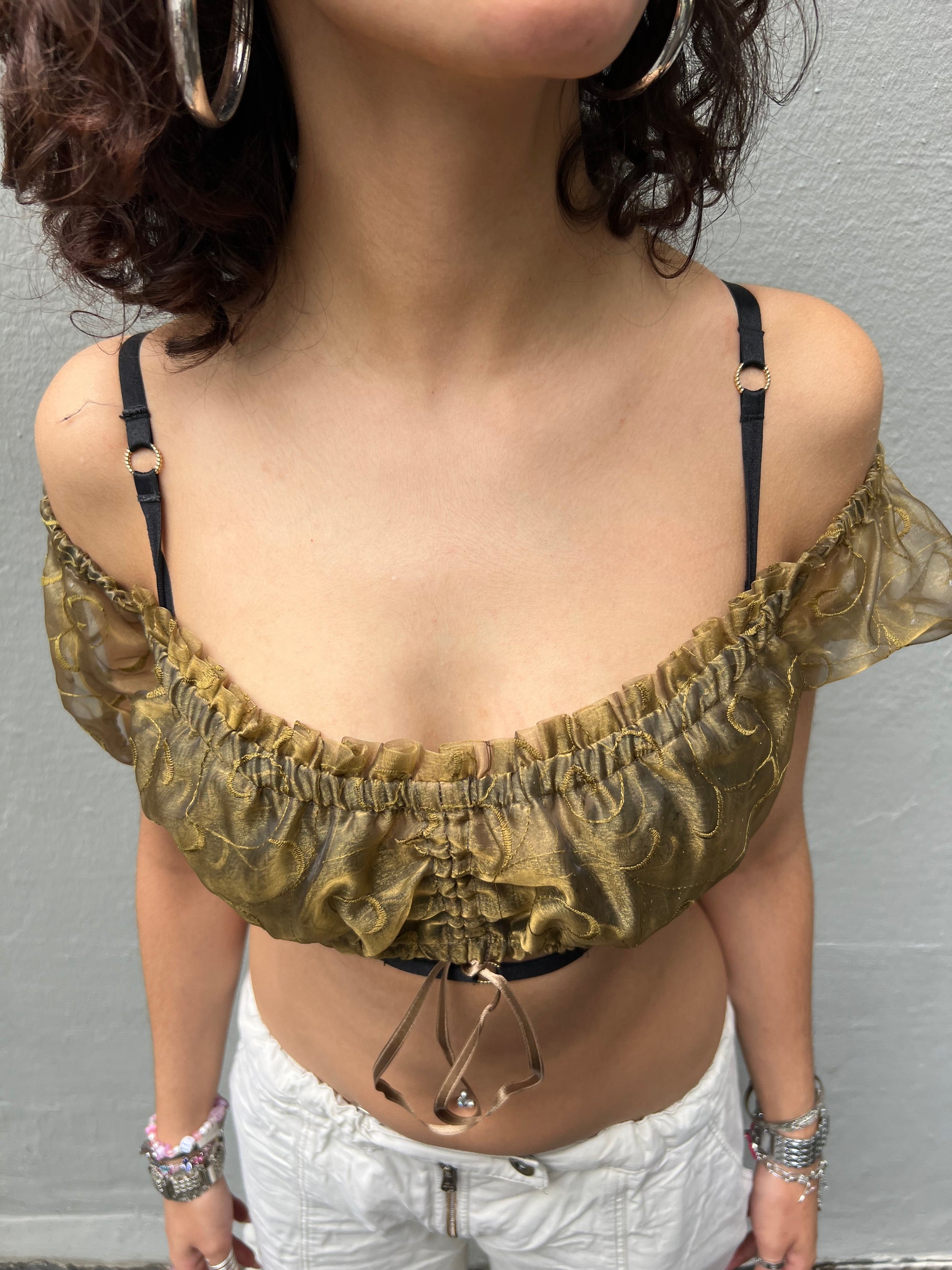 Vintage Mesh Crop Top S/M