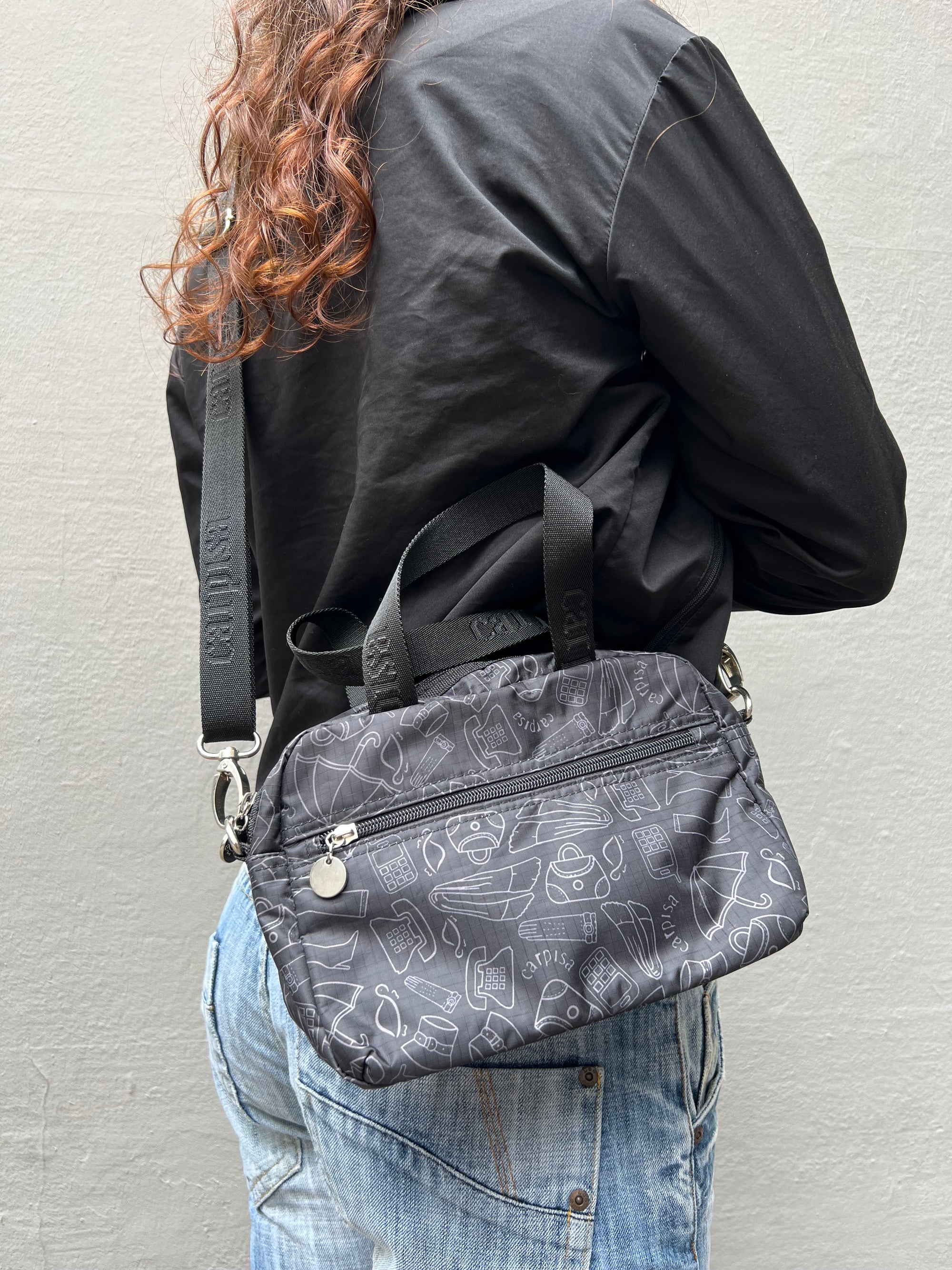 Vintage Black Scribble Bag