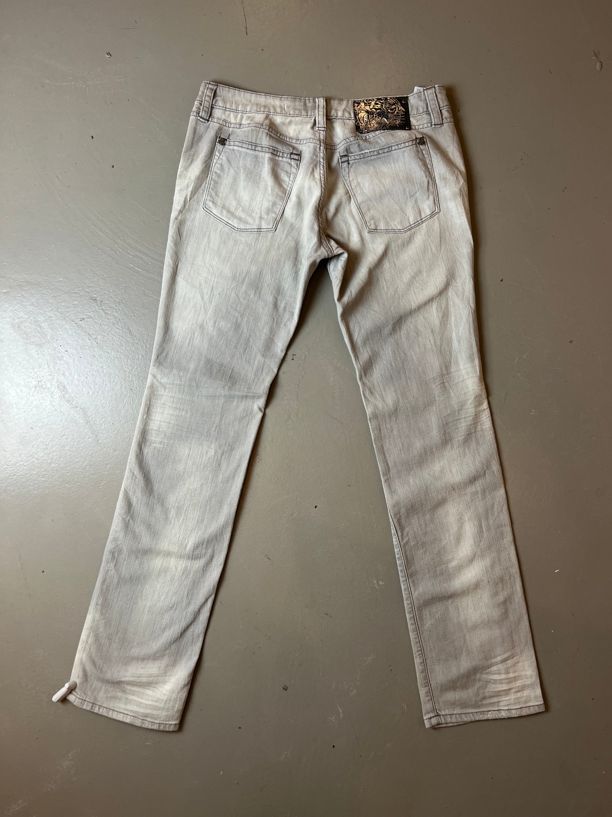 Vintage Grey Ed Hardy Denim S/M