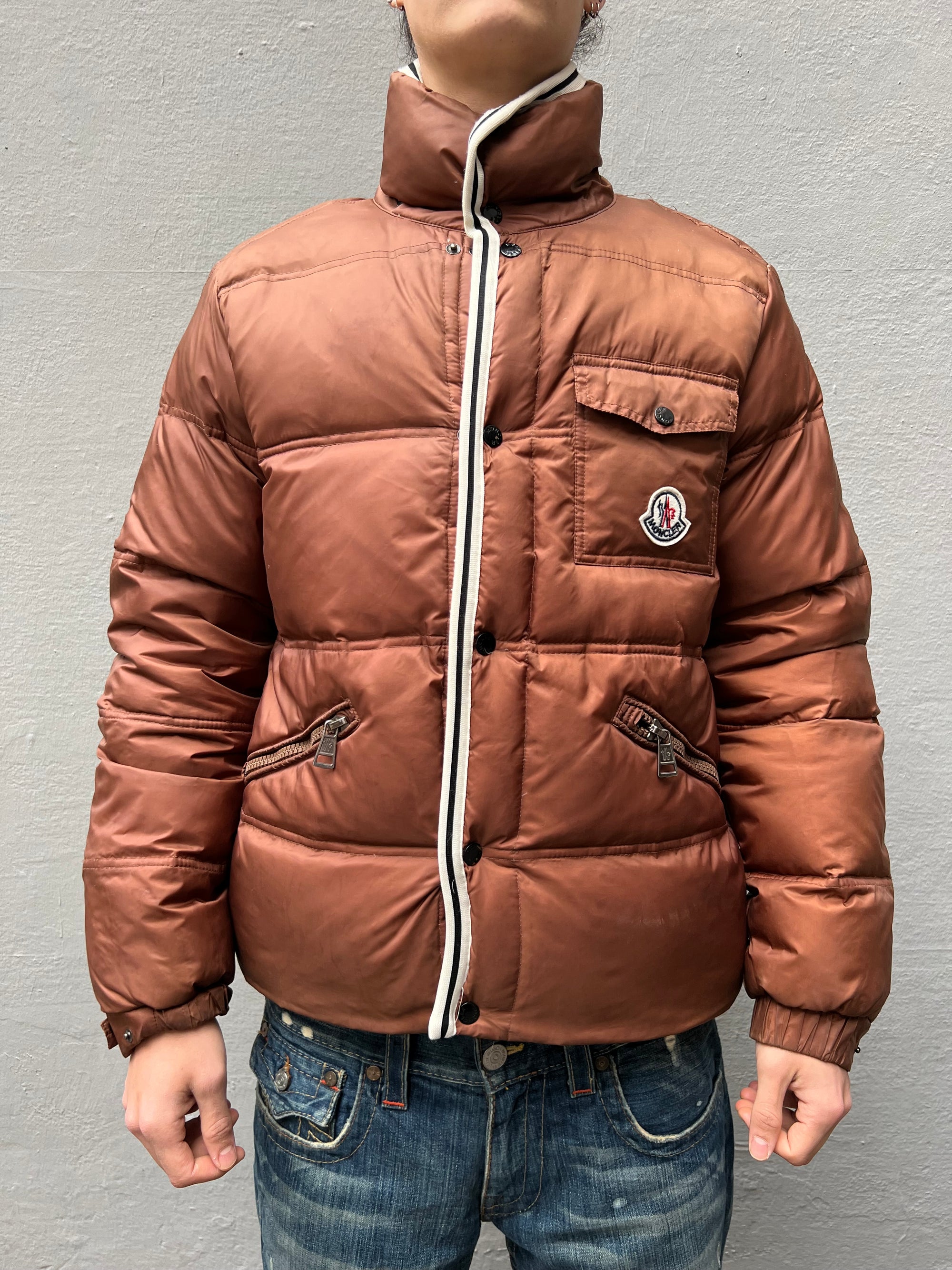 Vintage Brown Moncler Down-Puffer Jacket M/L