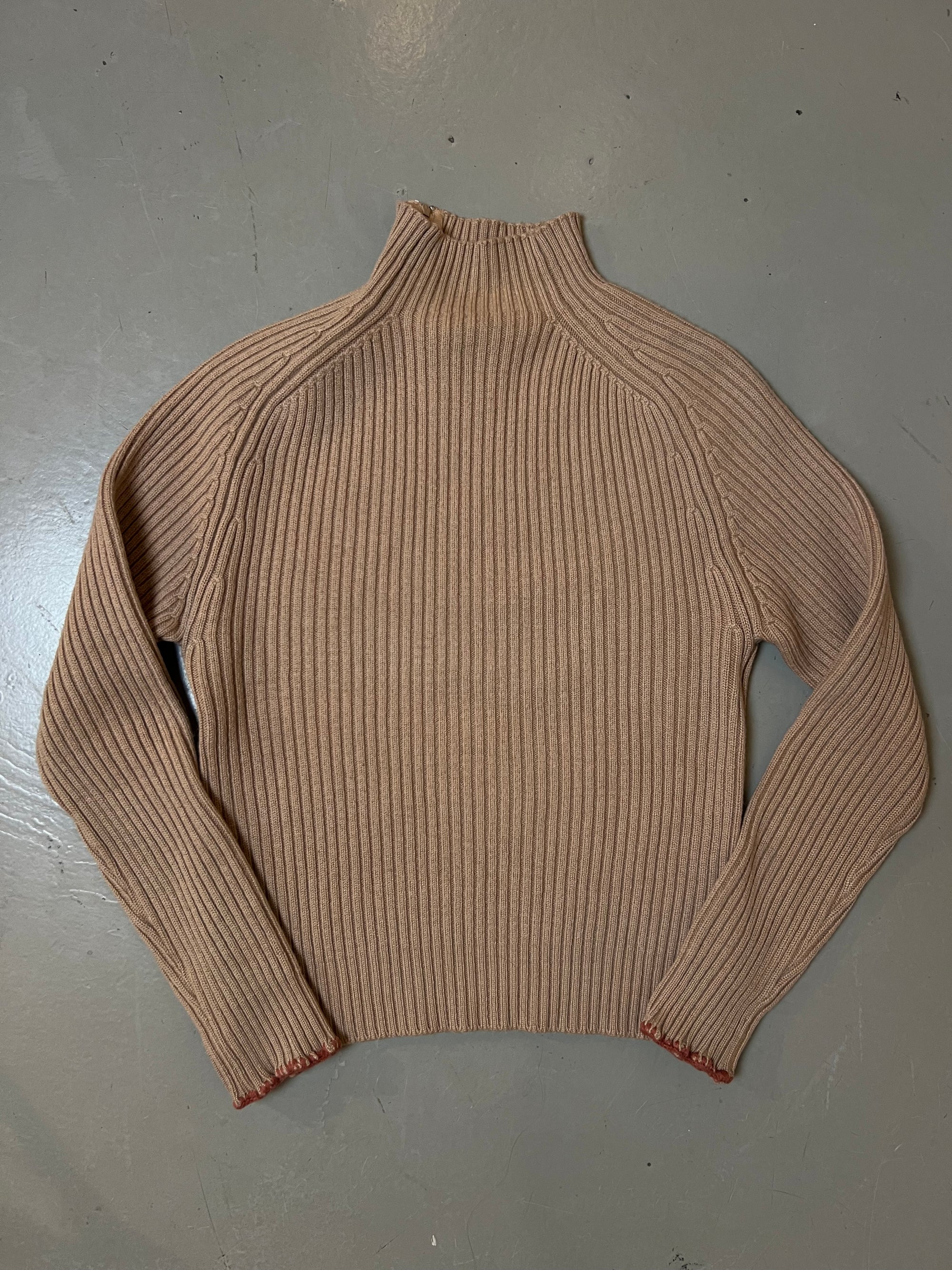 Vintage Khaki Knit Crewneck S/M