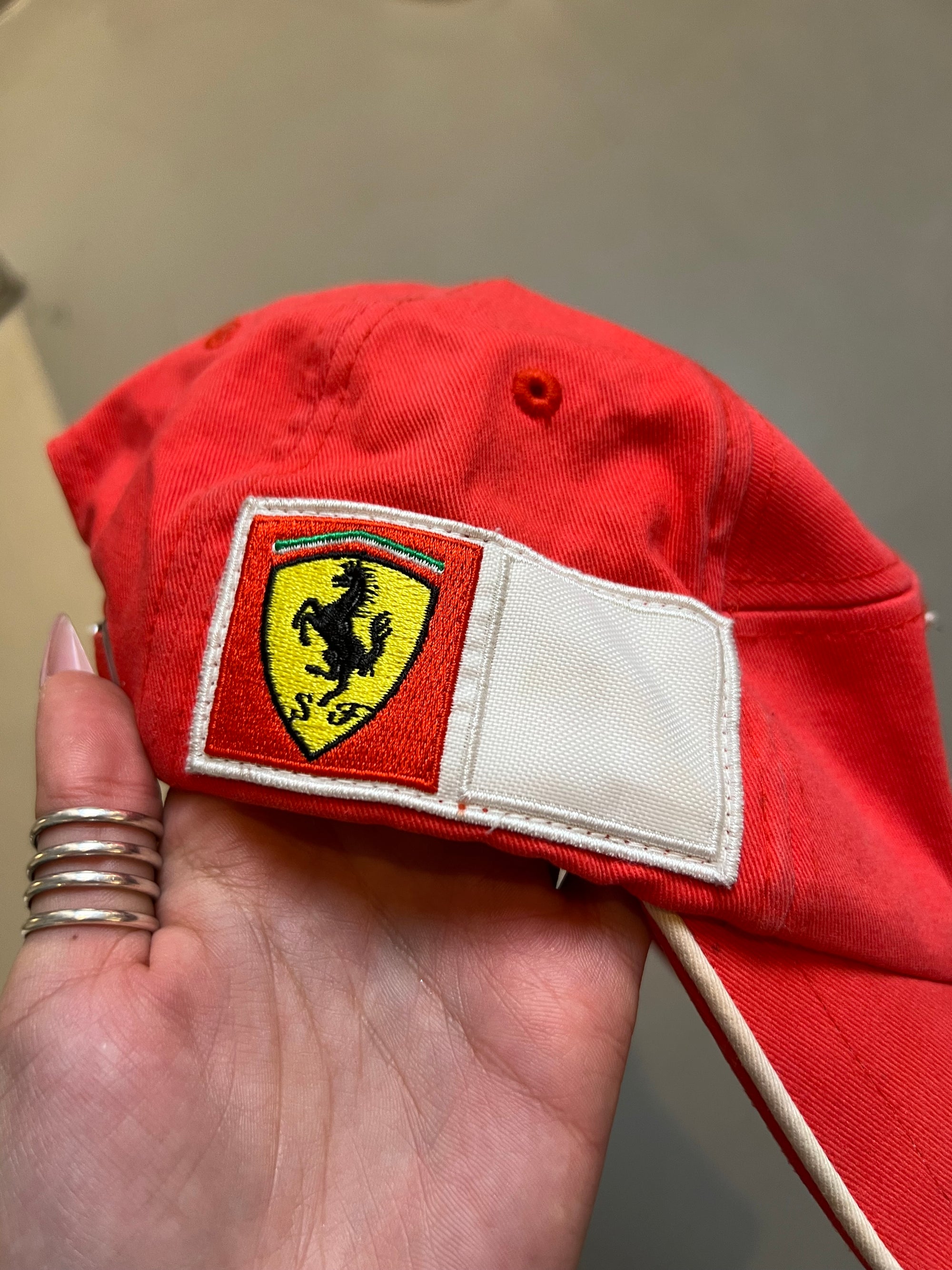 Vintage Red Ferrari Cap