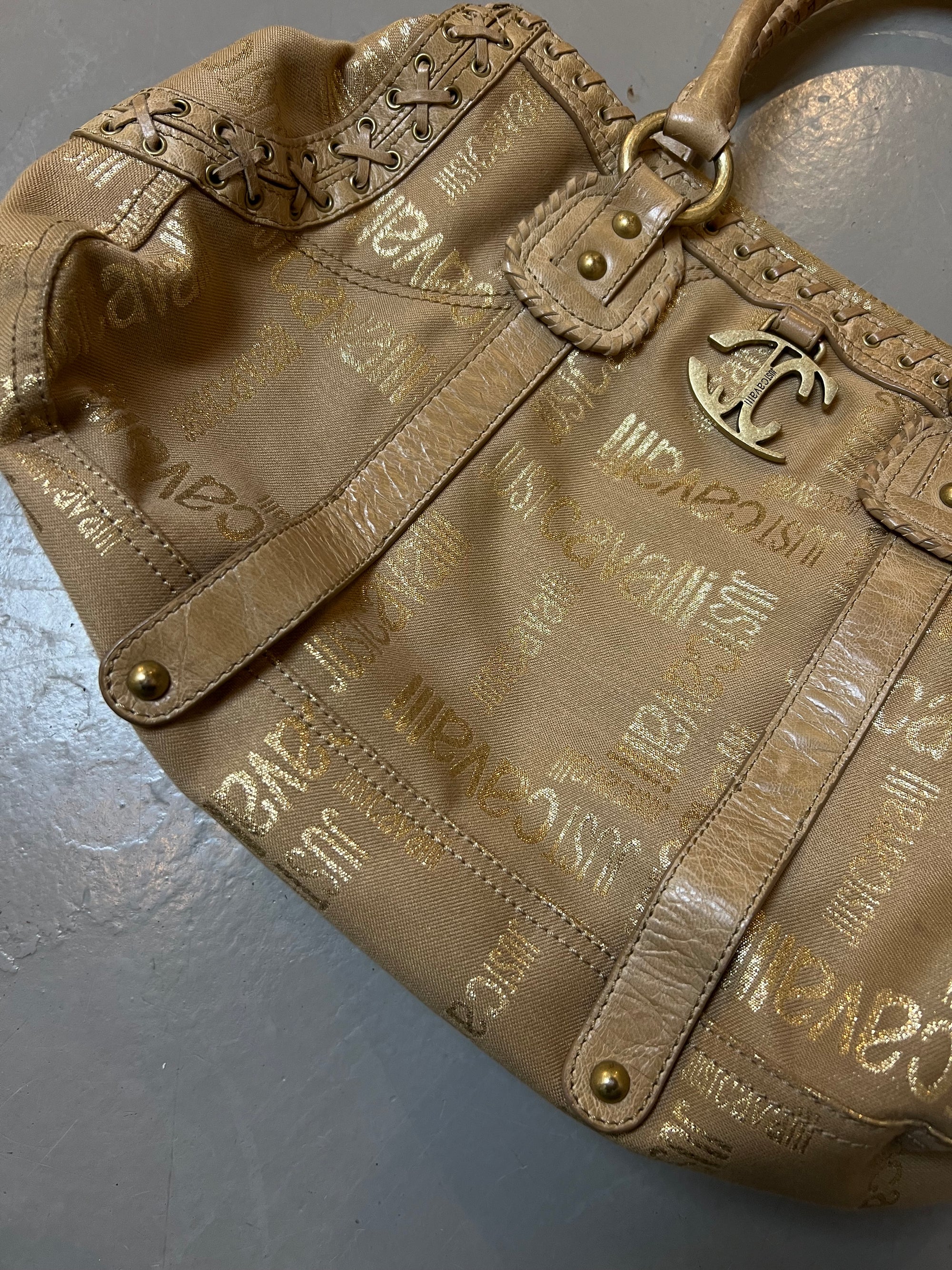 Vintage Just Cavalli Gold Y2K Bag