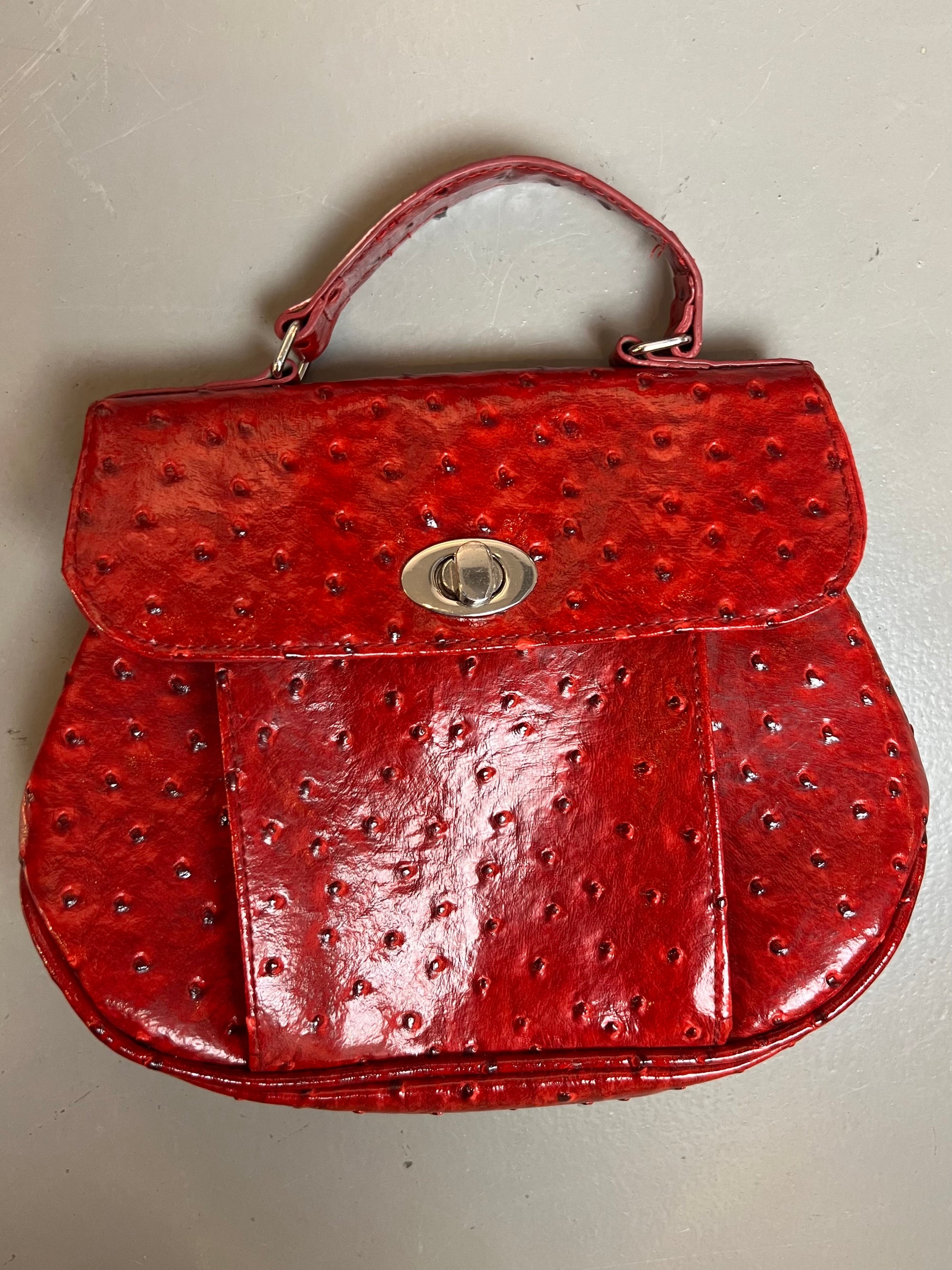Vintage Red Mini Leather Bag