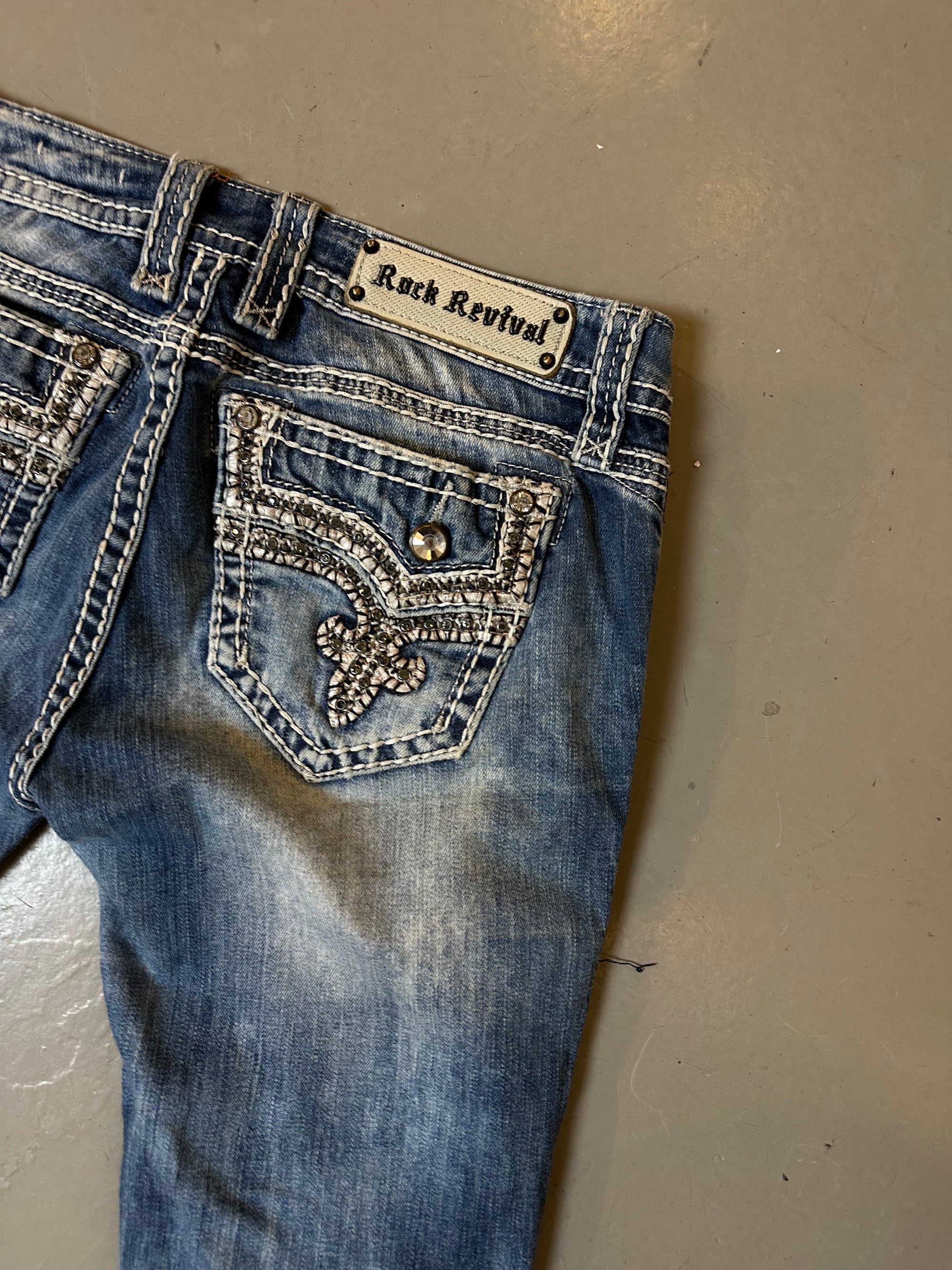 Vintage Crazy Washed Rock Revival Denim XS/S