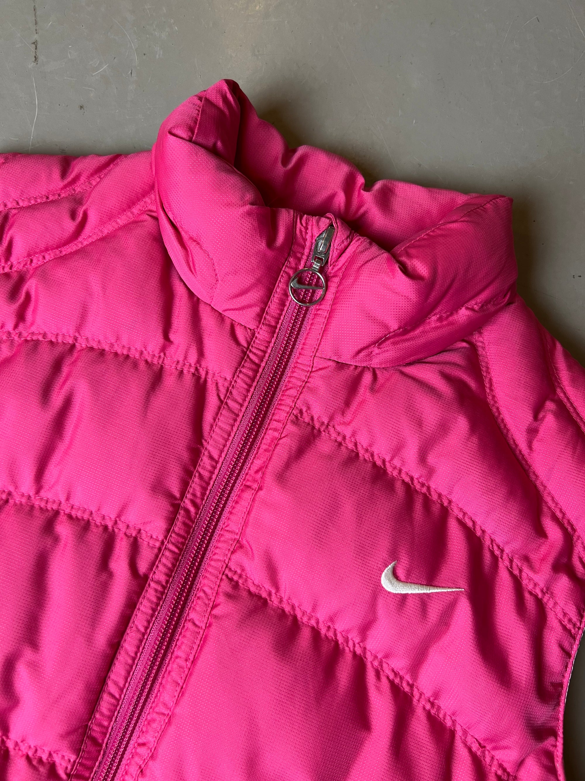 Vintage Nike Pink Puffer Vest S