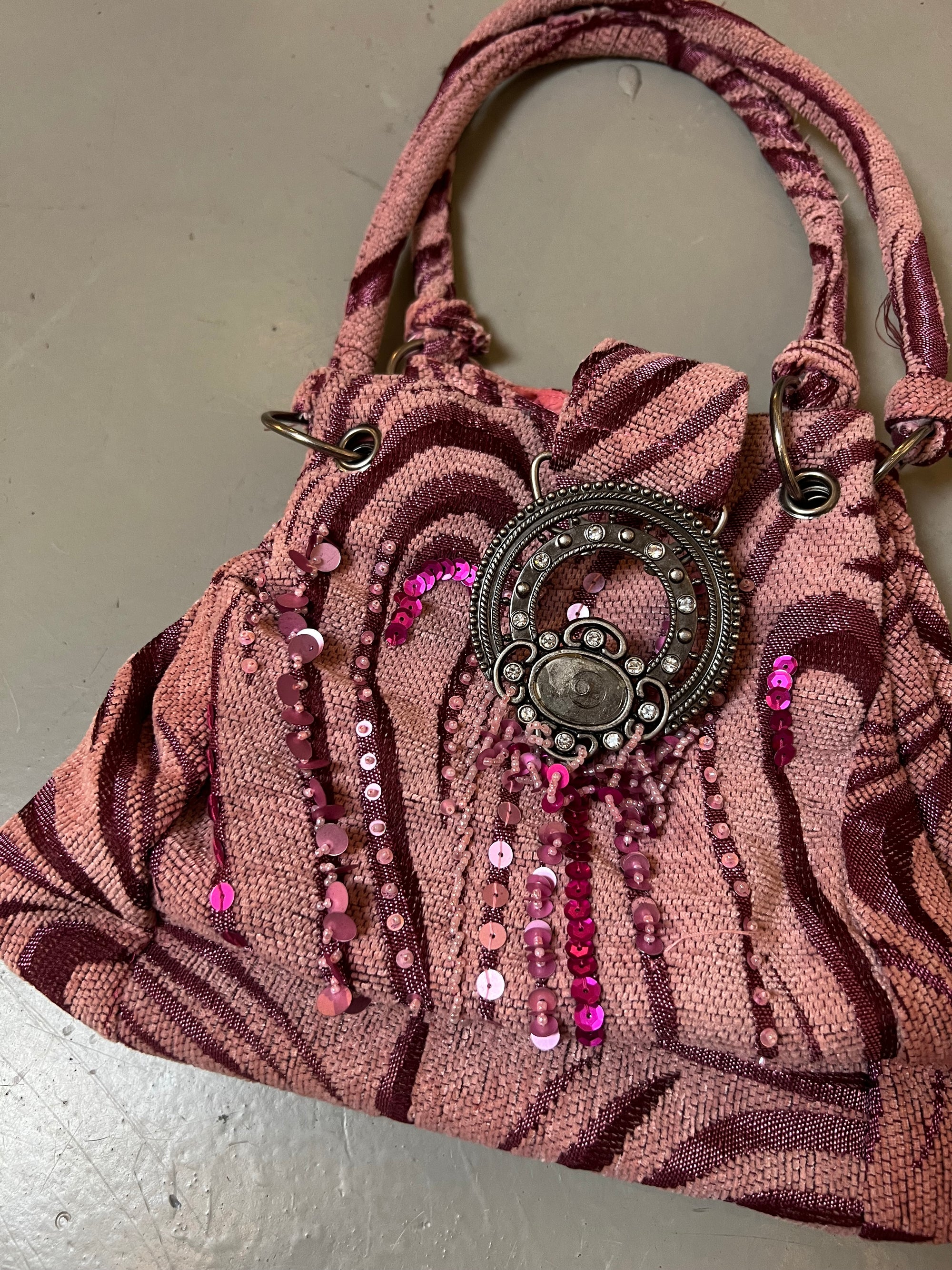 Vintage Pink Mini Sequins Bag