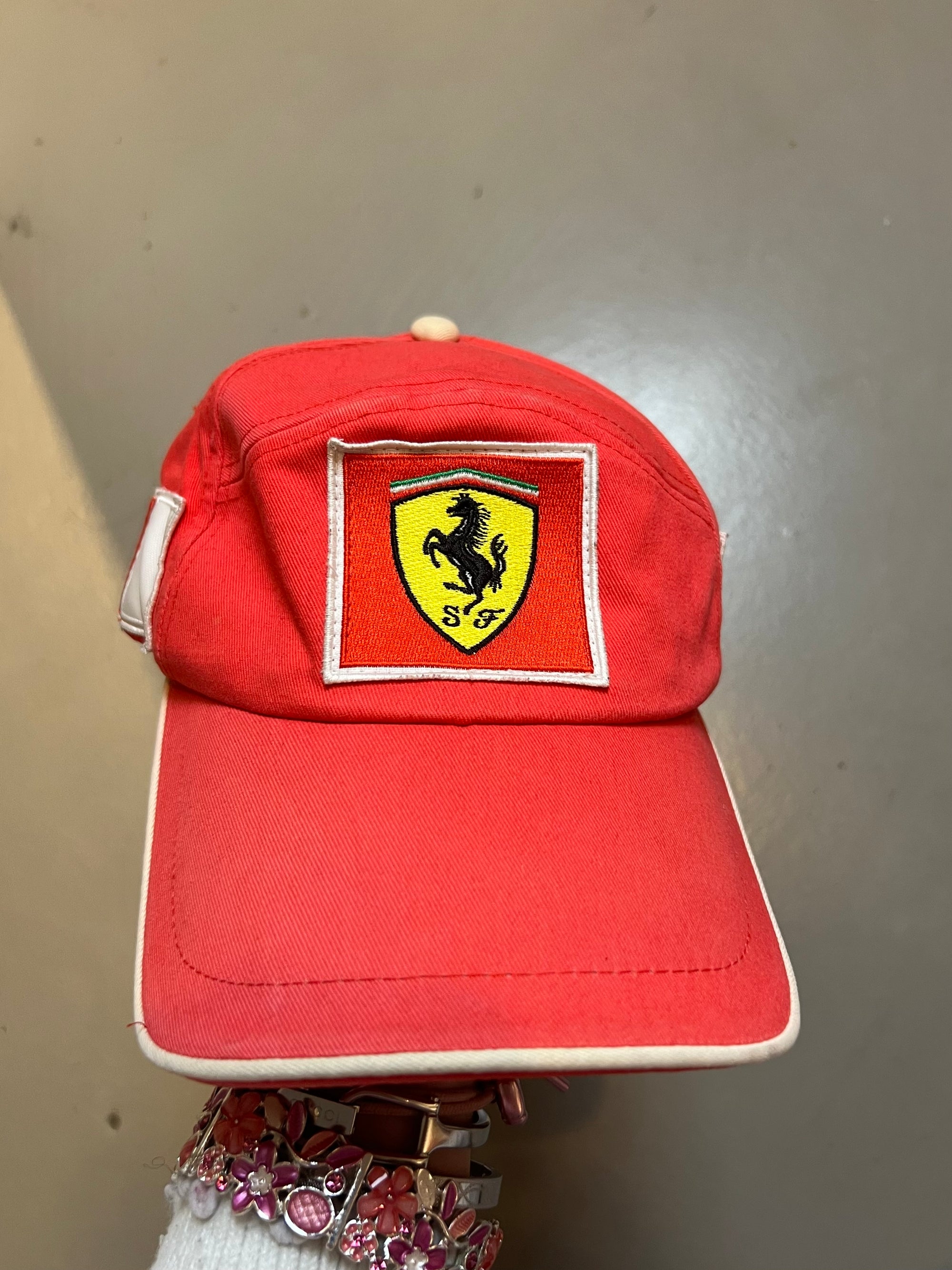 Vintage Red Ferrari Cap