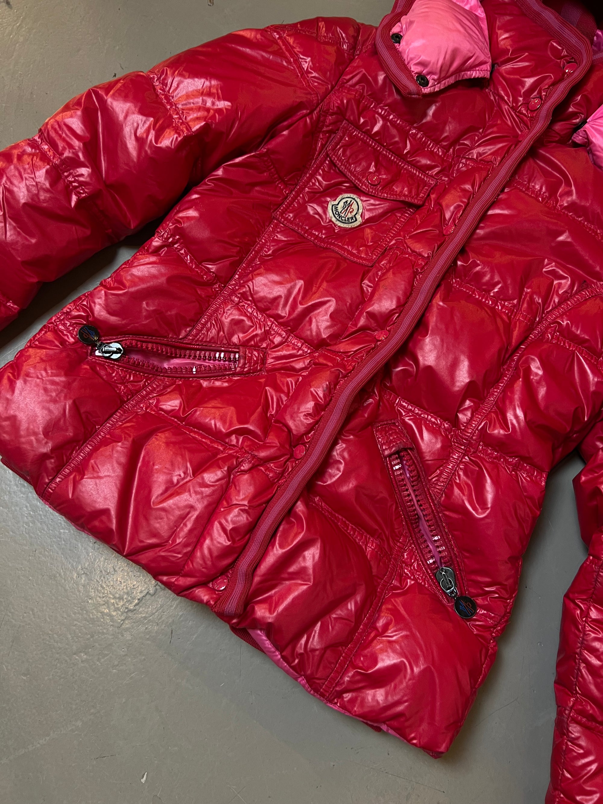 Vintage Pink Moncler Down Puffer Jacket S