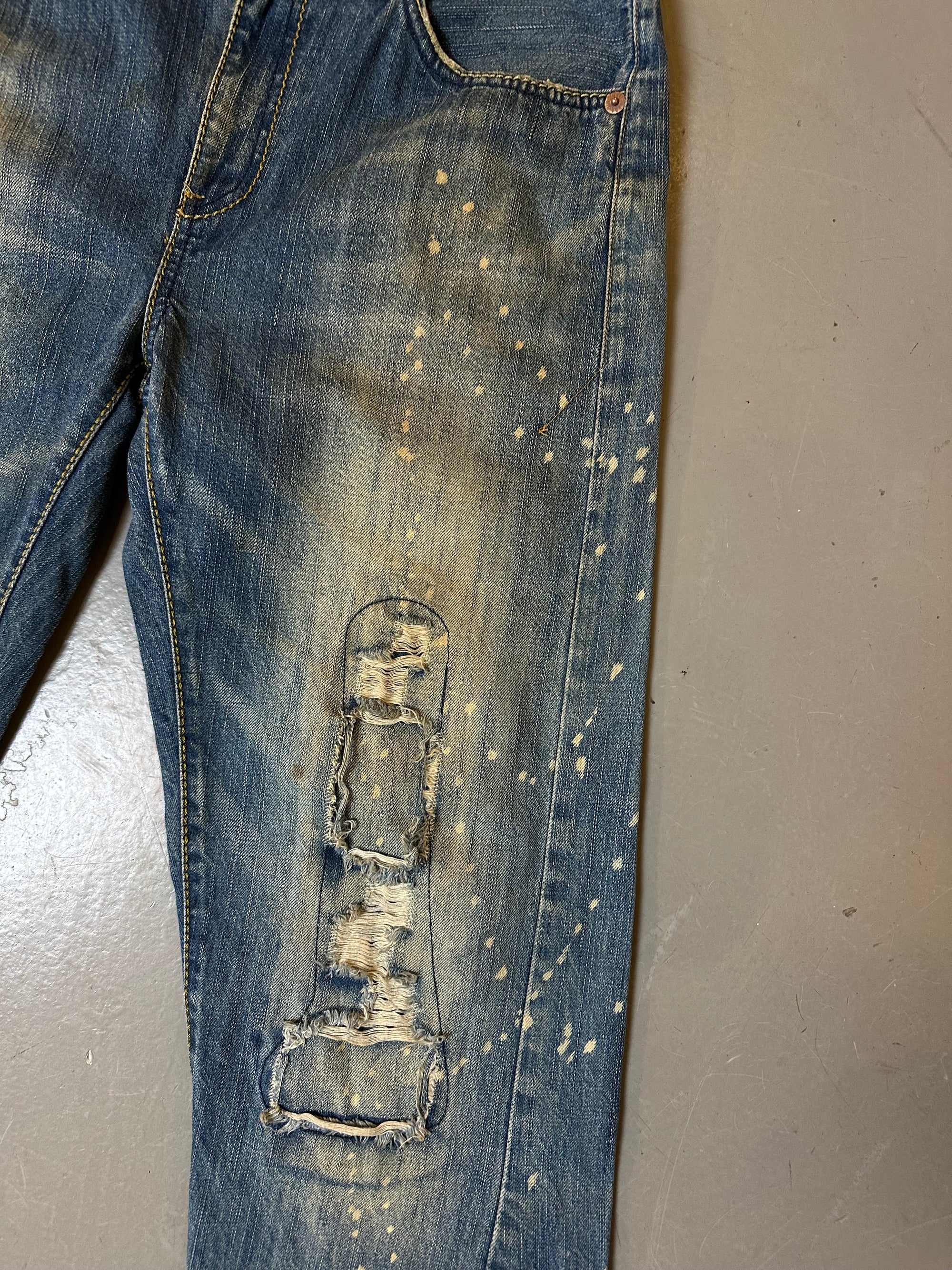 Vintage Big Train Washed & Stitched Denim M/L