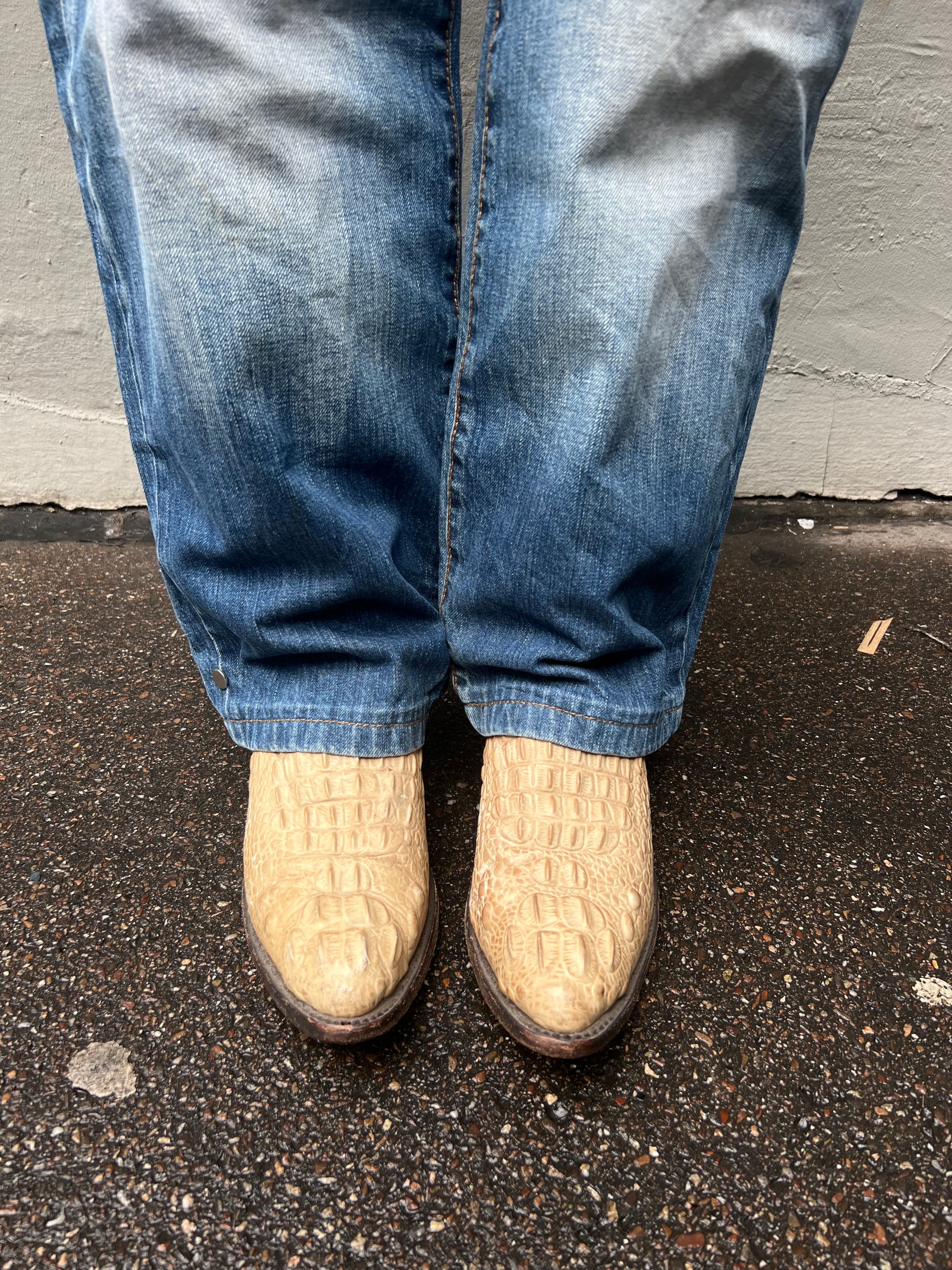 Vintage Brown Cowboy Boots 43