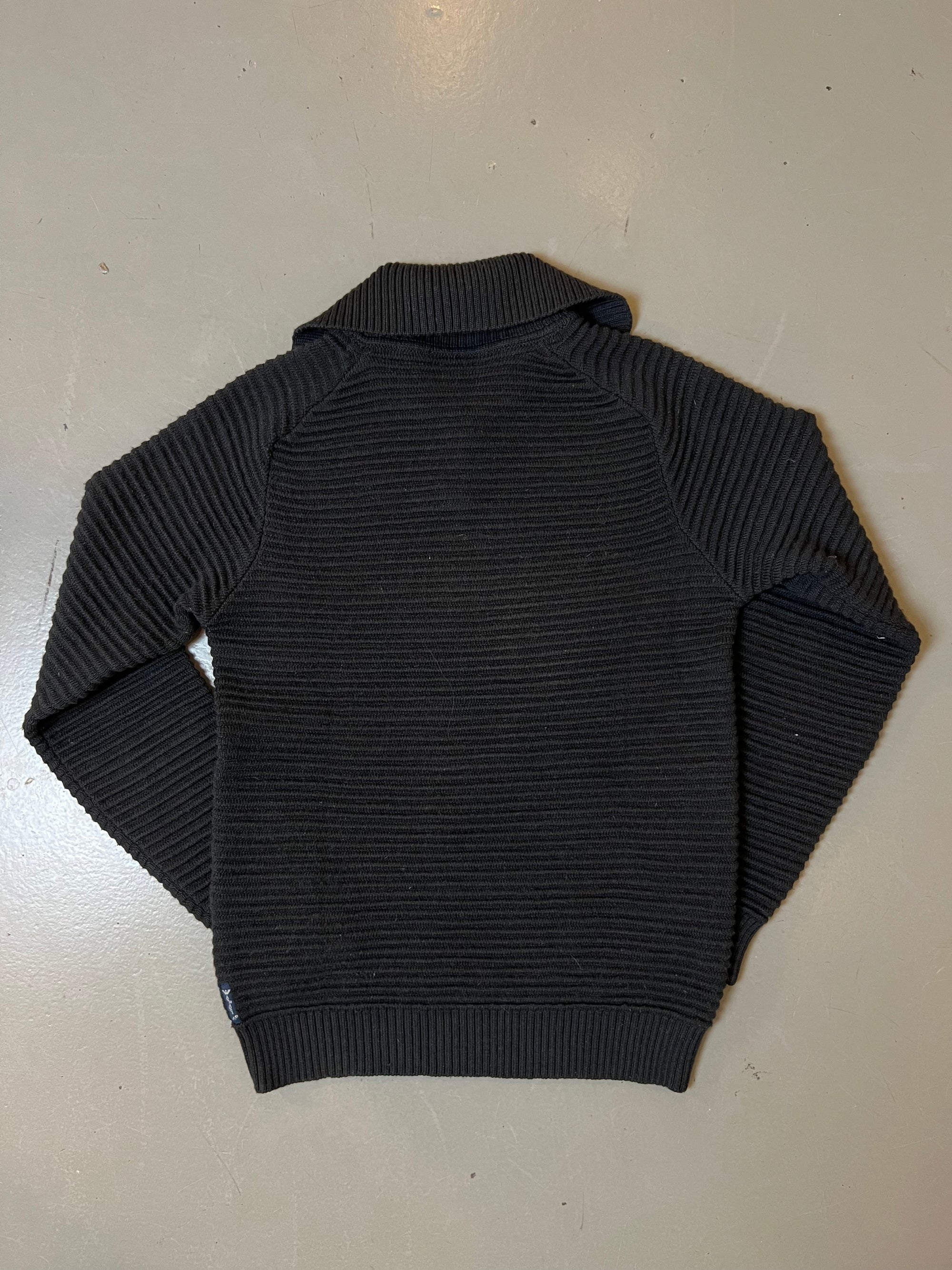 Vintage Black Armani Ripp Knit Sweater S/M