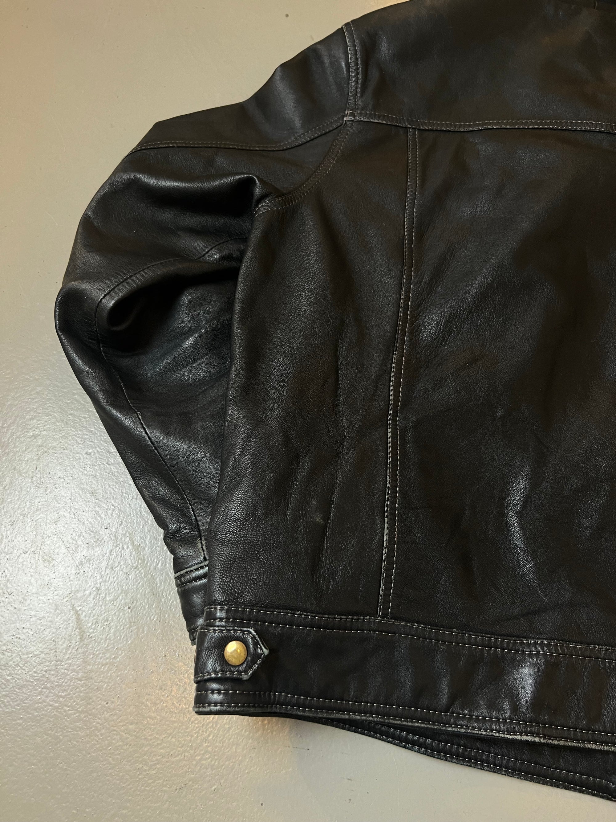 Vintage Australian Leather Bomber Jacket L/XL