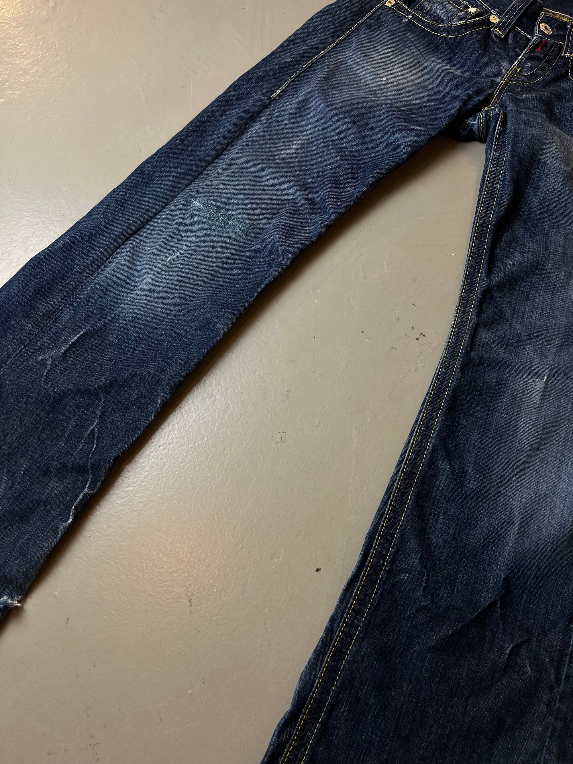 Produktbild vintage replay low waist denim details vorne 