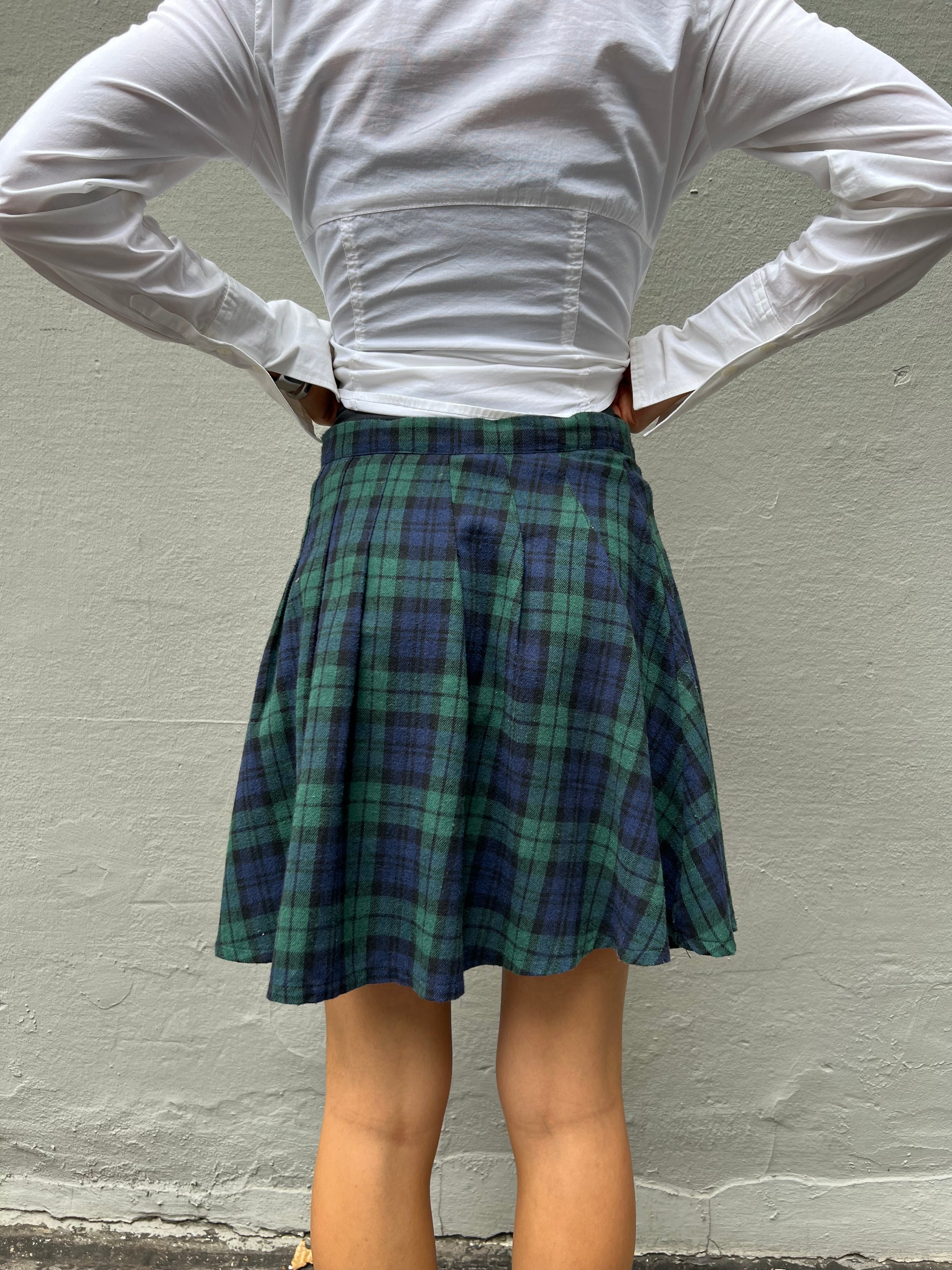 Vintage School Girl Karo Mini Skirt XS/S