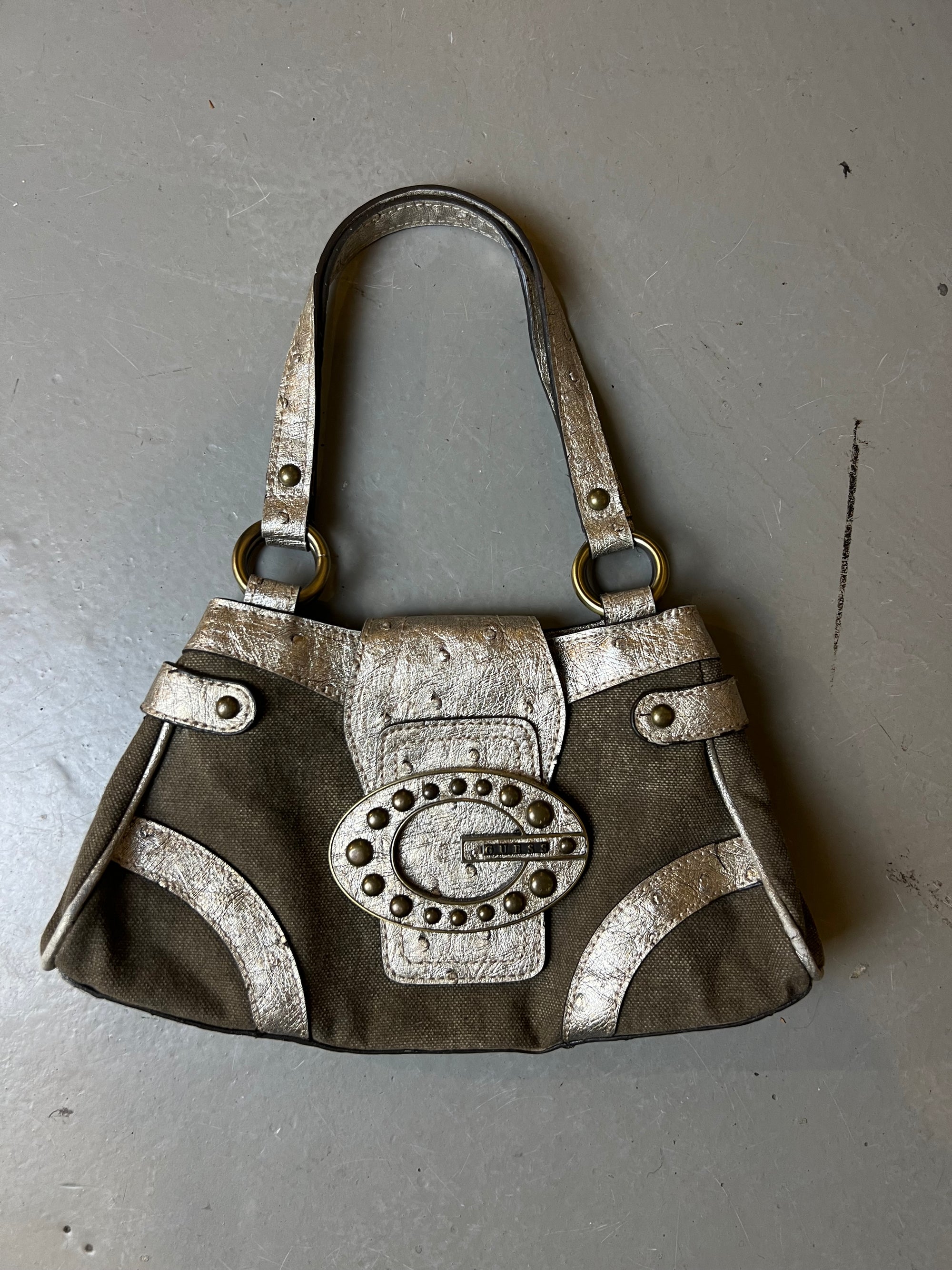 Vintage Gold/Khaki Guess Bag