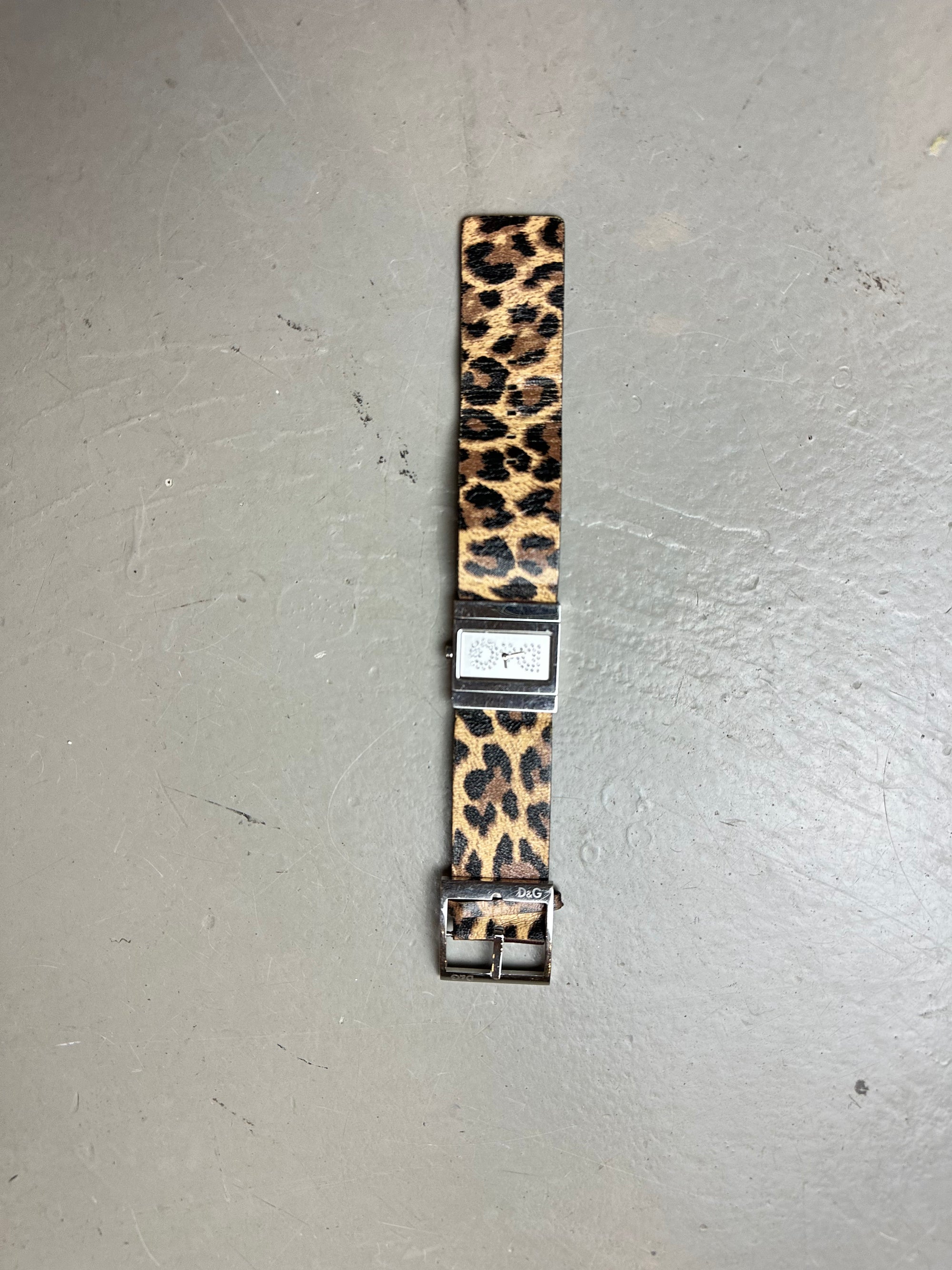 Vintage Dolce & Gabbana Leopard Print Watch