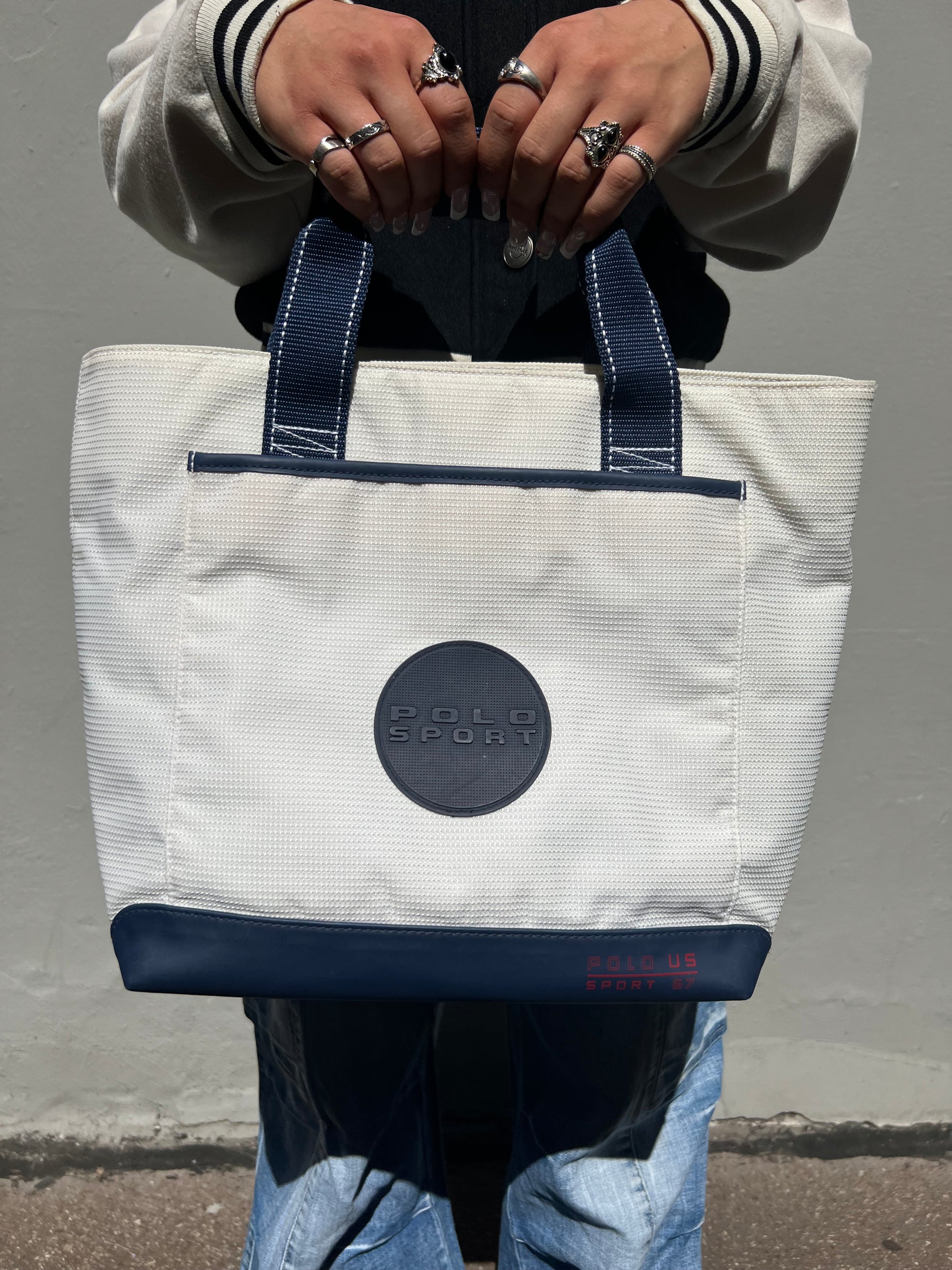 Vintage Blue/White Polo Sport Bag