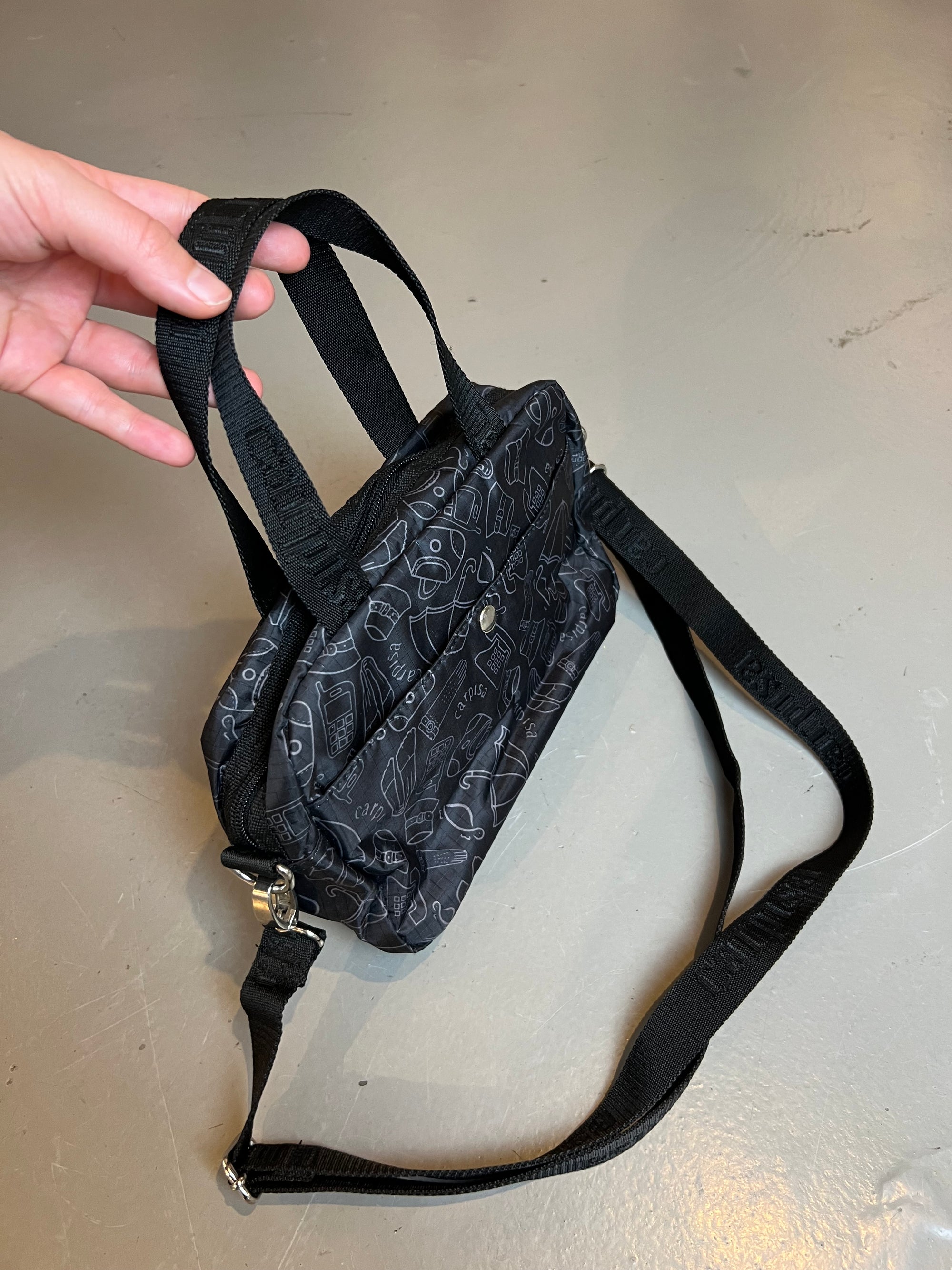 Vintage Black Scribble Bag