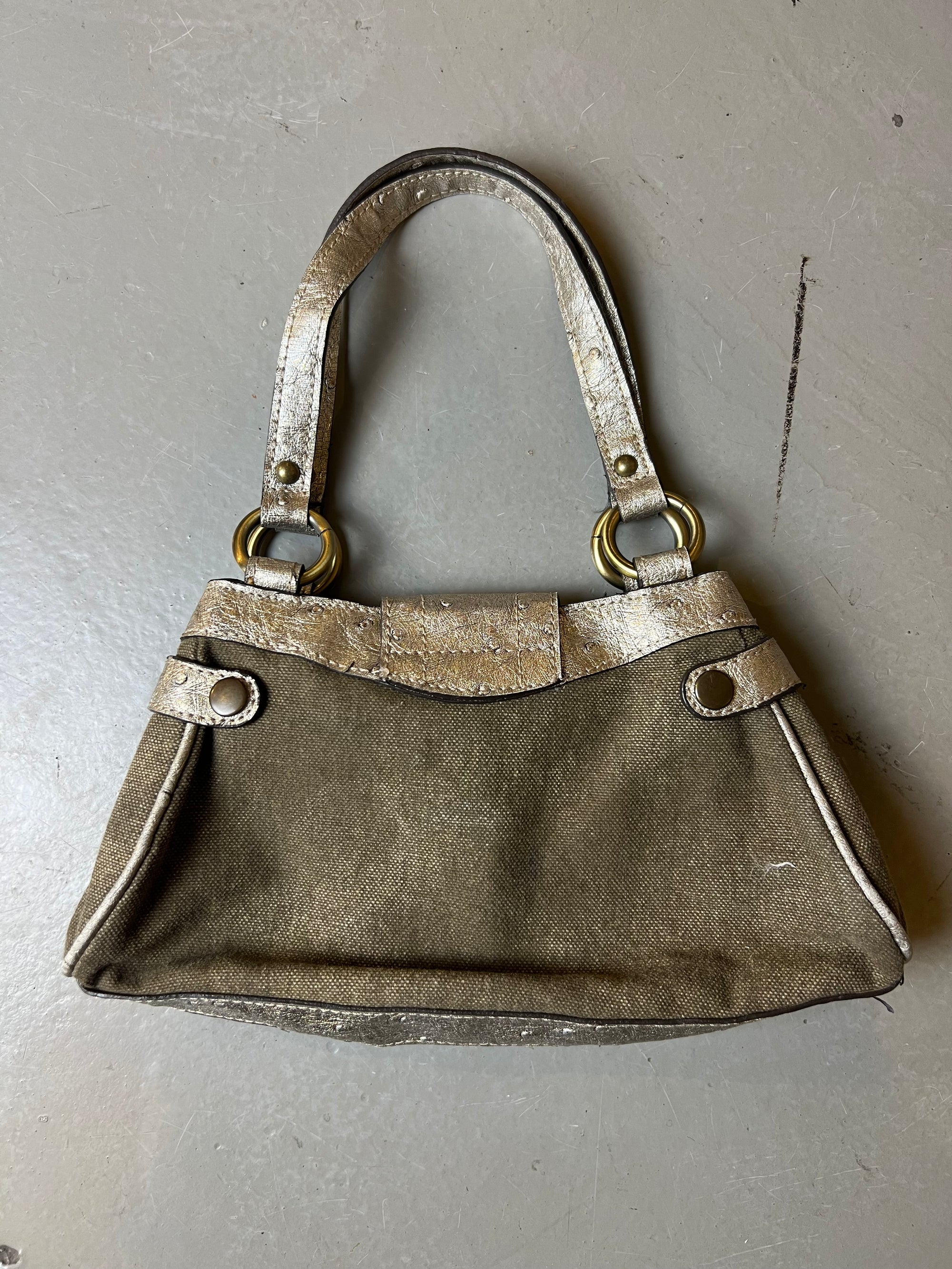 Vintage Gold/Khaki Guess Bag