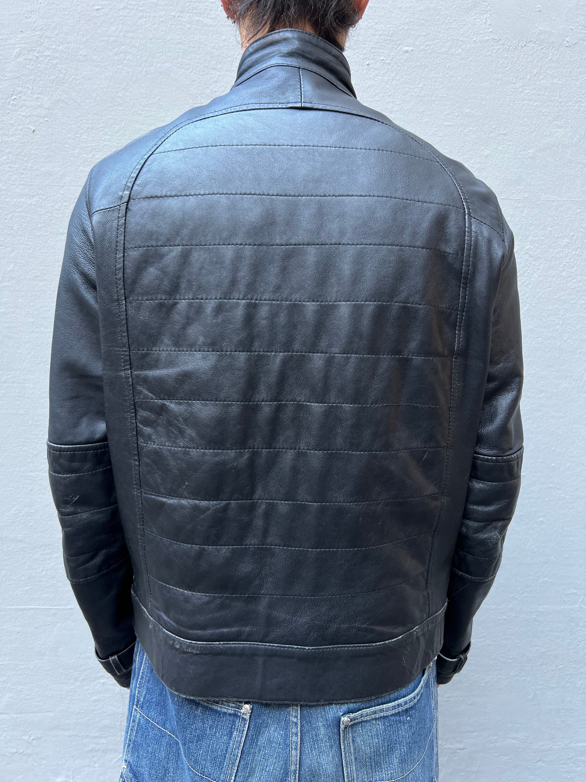 Vintage Black Leather Jacket M/L