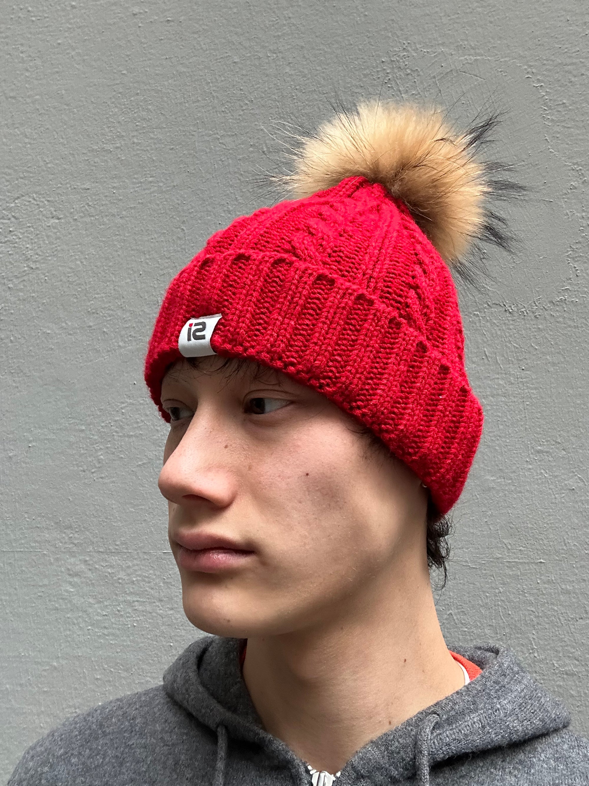 Vintage Red Knitted Hat