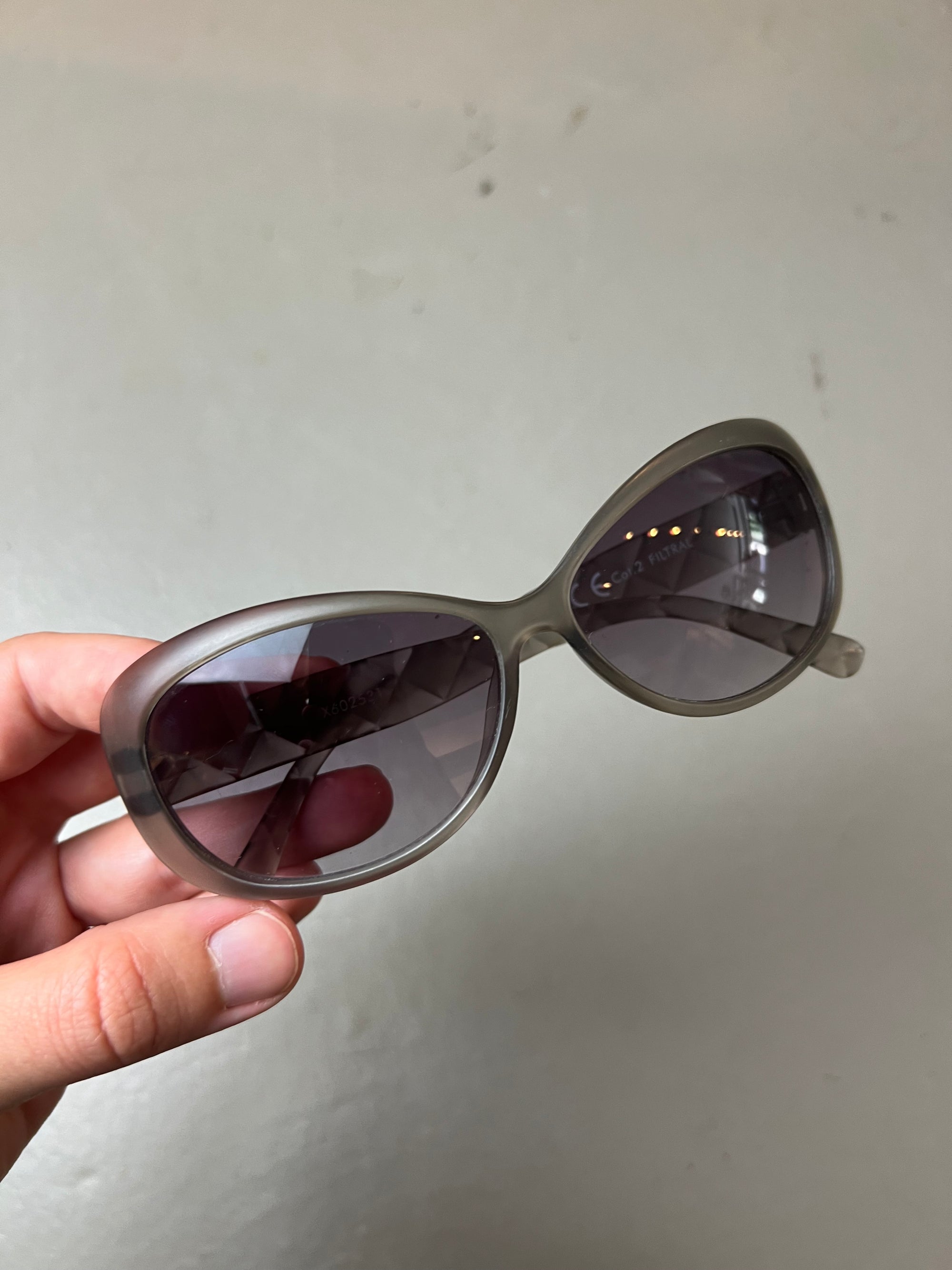 Purple Oval Shaped Sunglasses