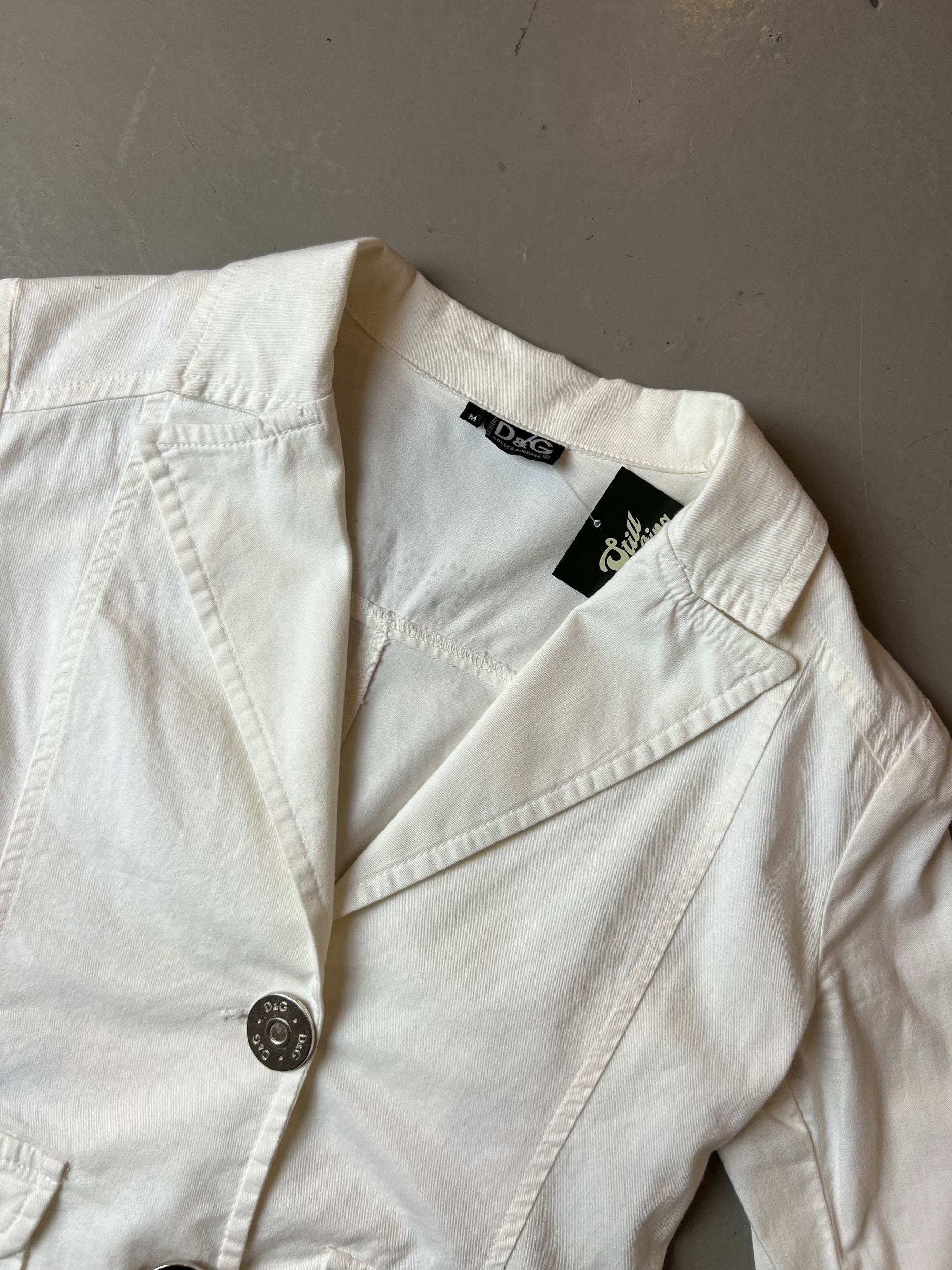 Vintage Dolce&Gabbana White Light Jacket M