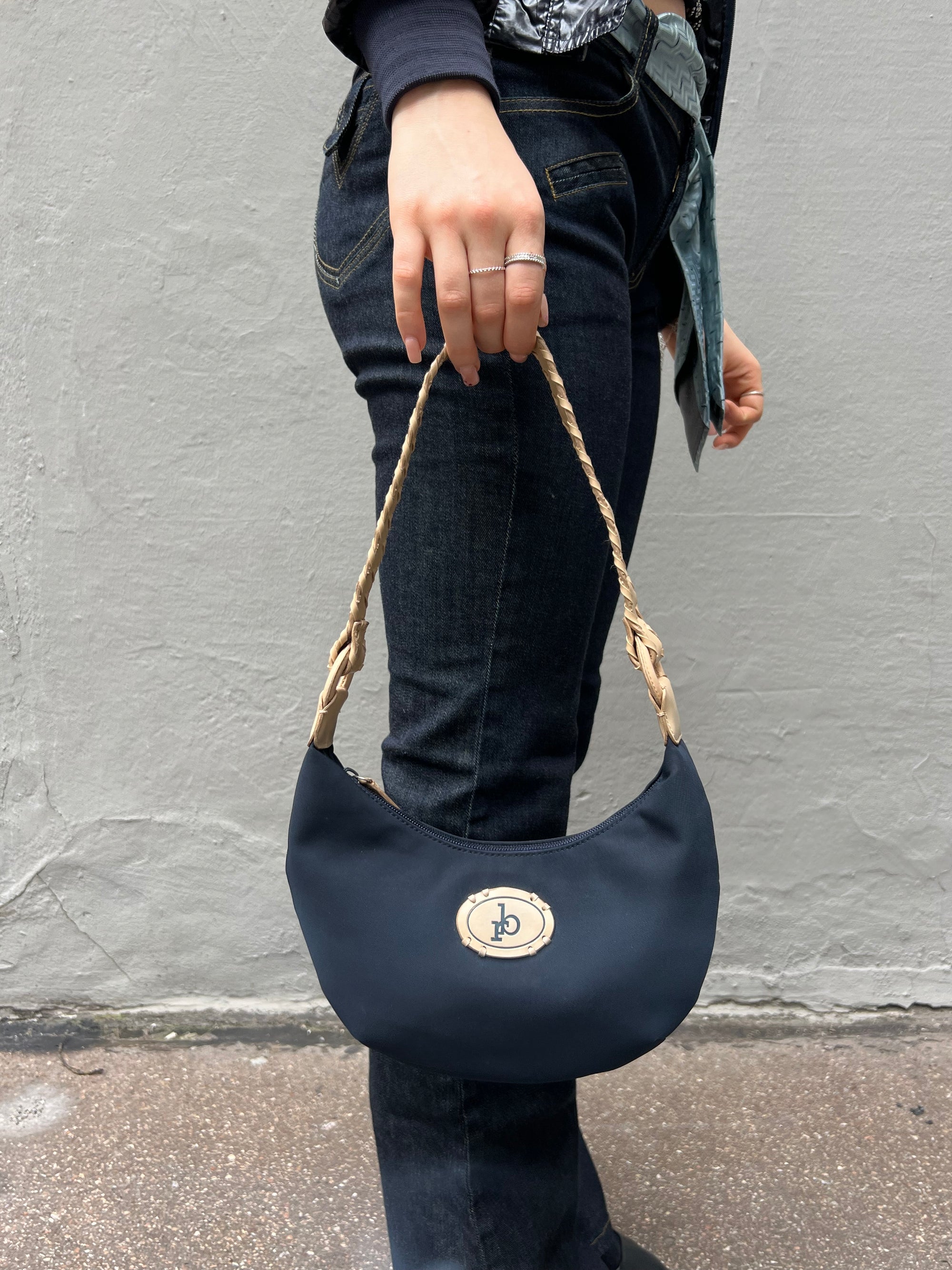 Vintage Dark Blue Roccobarocco Bag