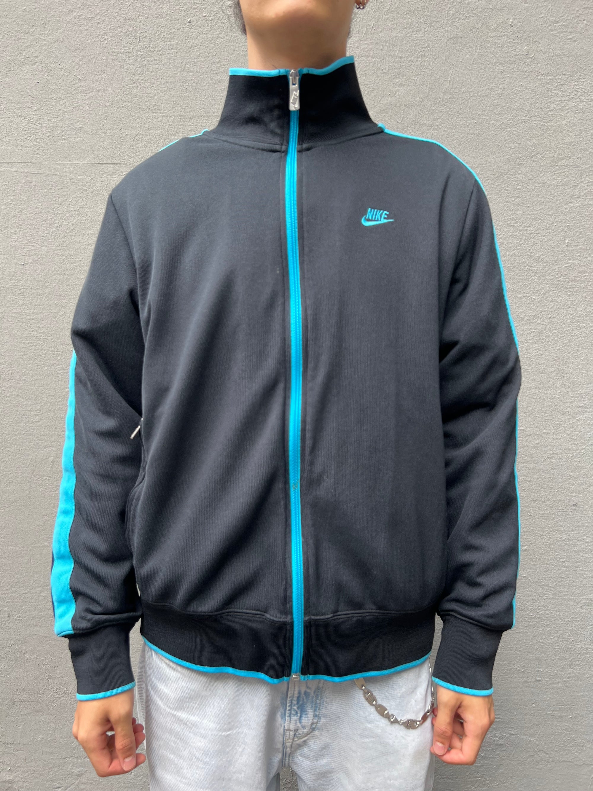 Vintage Black/Turquoise Nike Trackjacket M/L