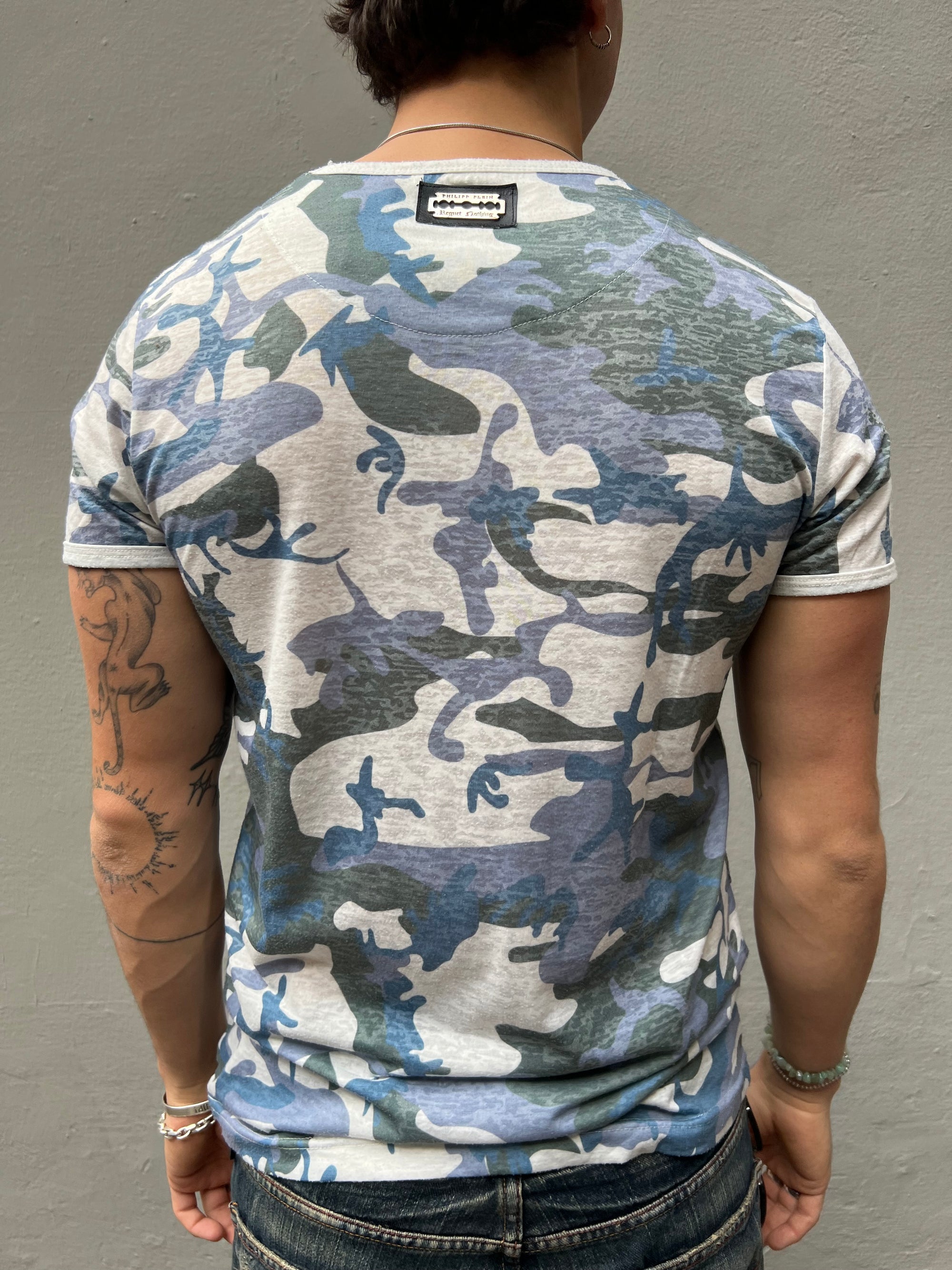 Vintage Pilipp Plein Camouflage Tee M/L