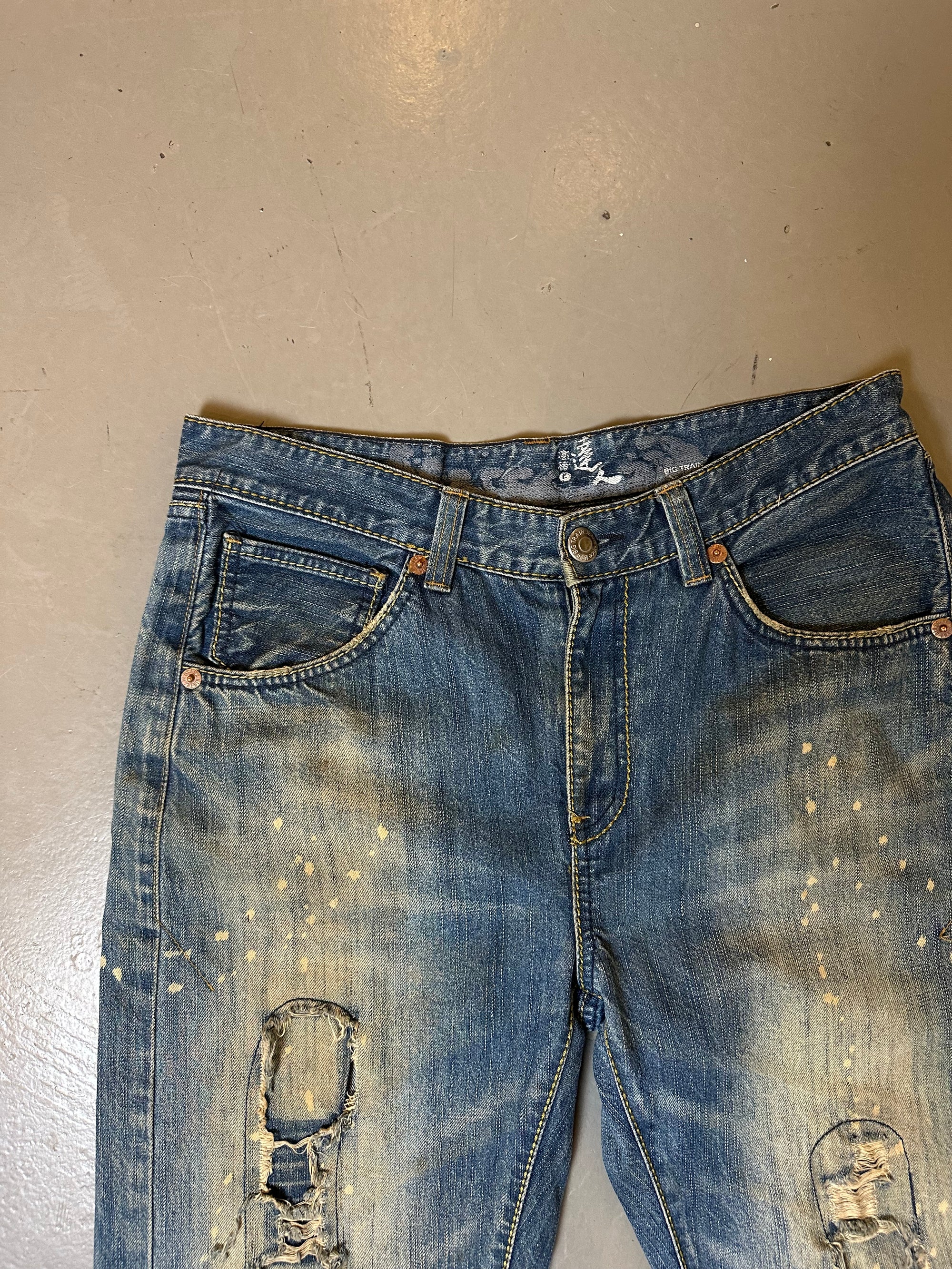 Vintage Big Train Washed & Stitched Denim M/L