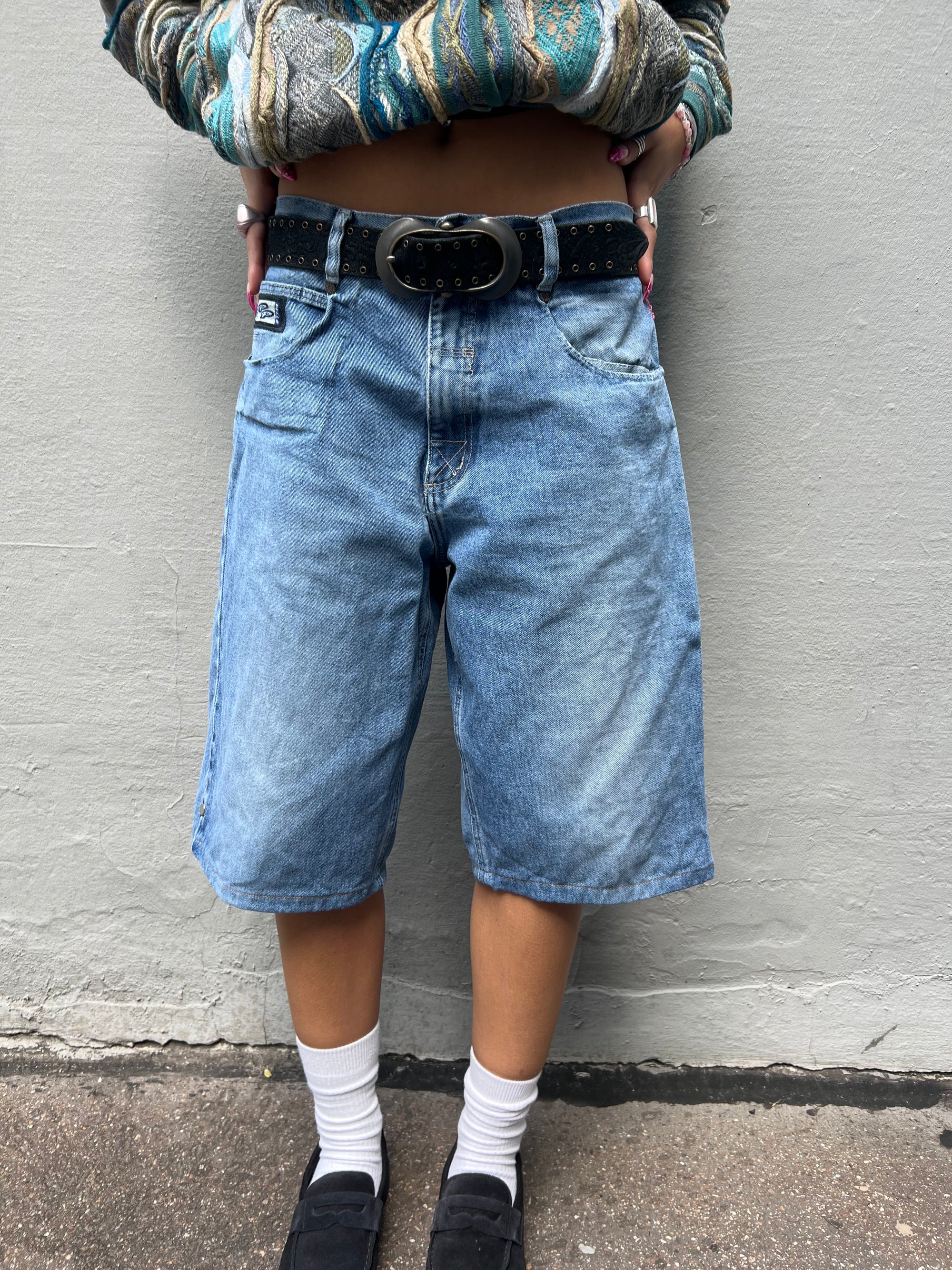 Vintage Pelle Pelle Baggy Denim Jorts S/M