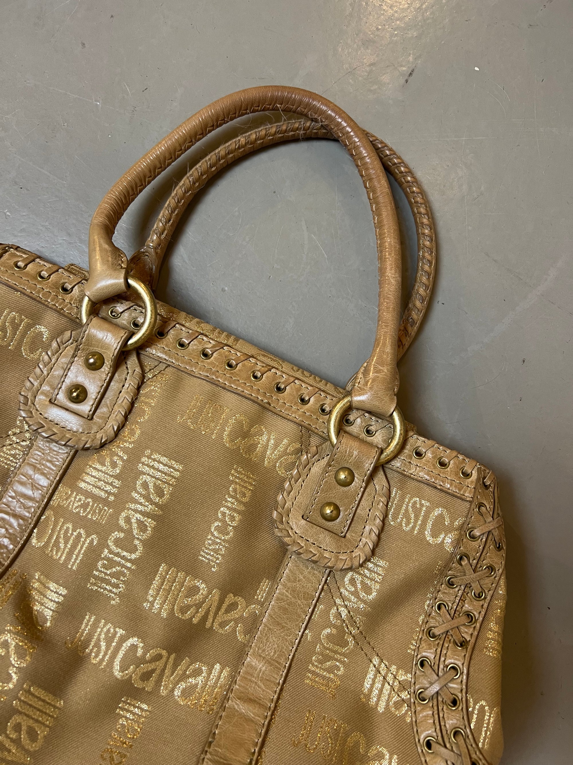 Vintage Just Cavalli Gold Y2K Bag