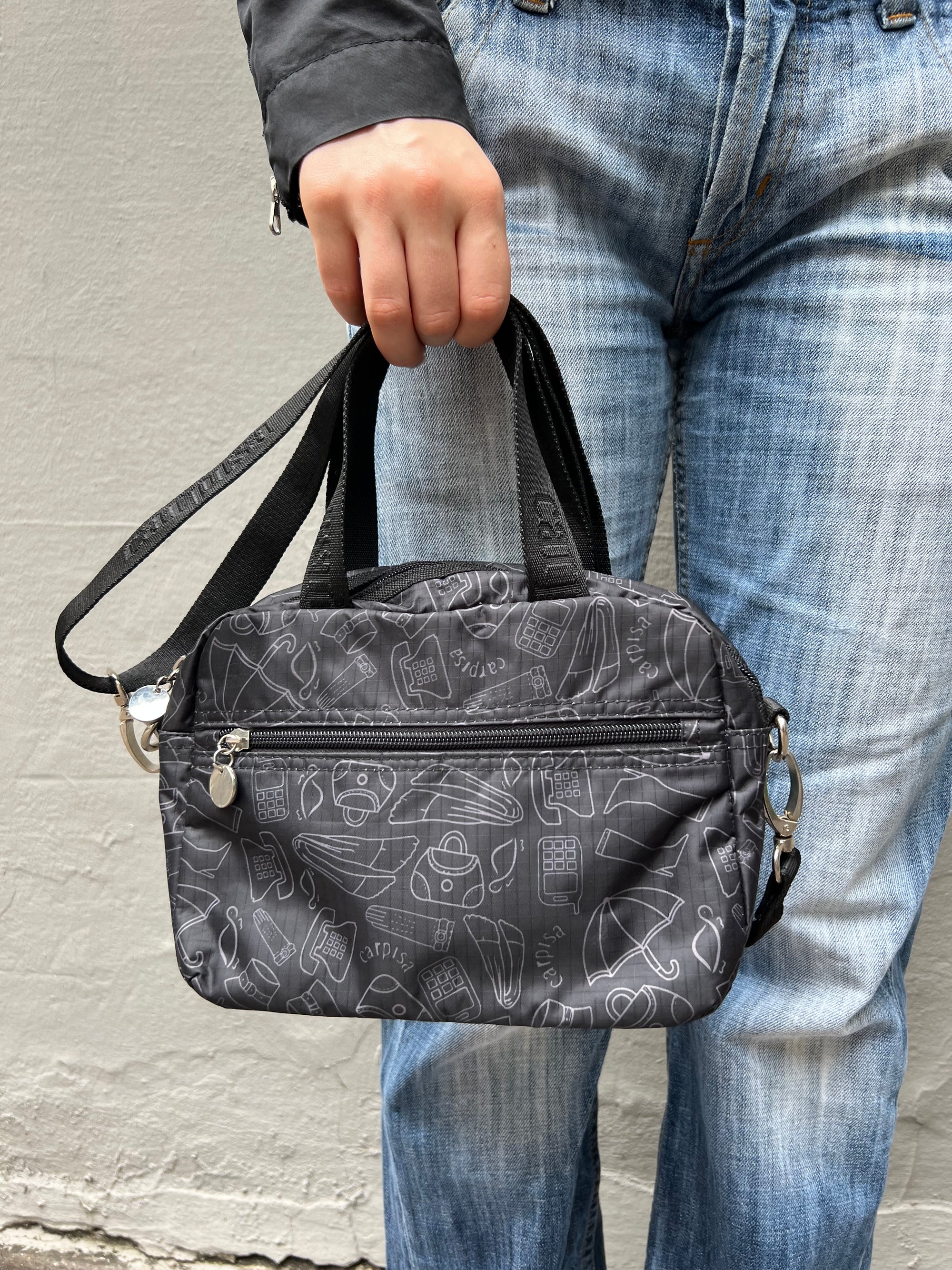 Vintage Black Scribble Bag