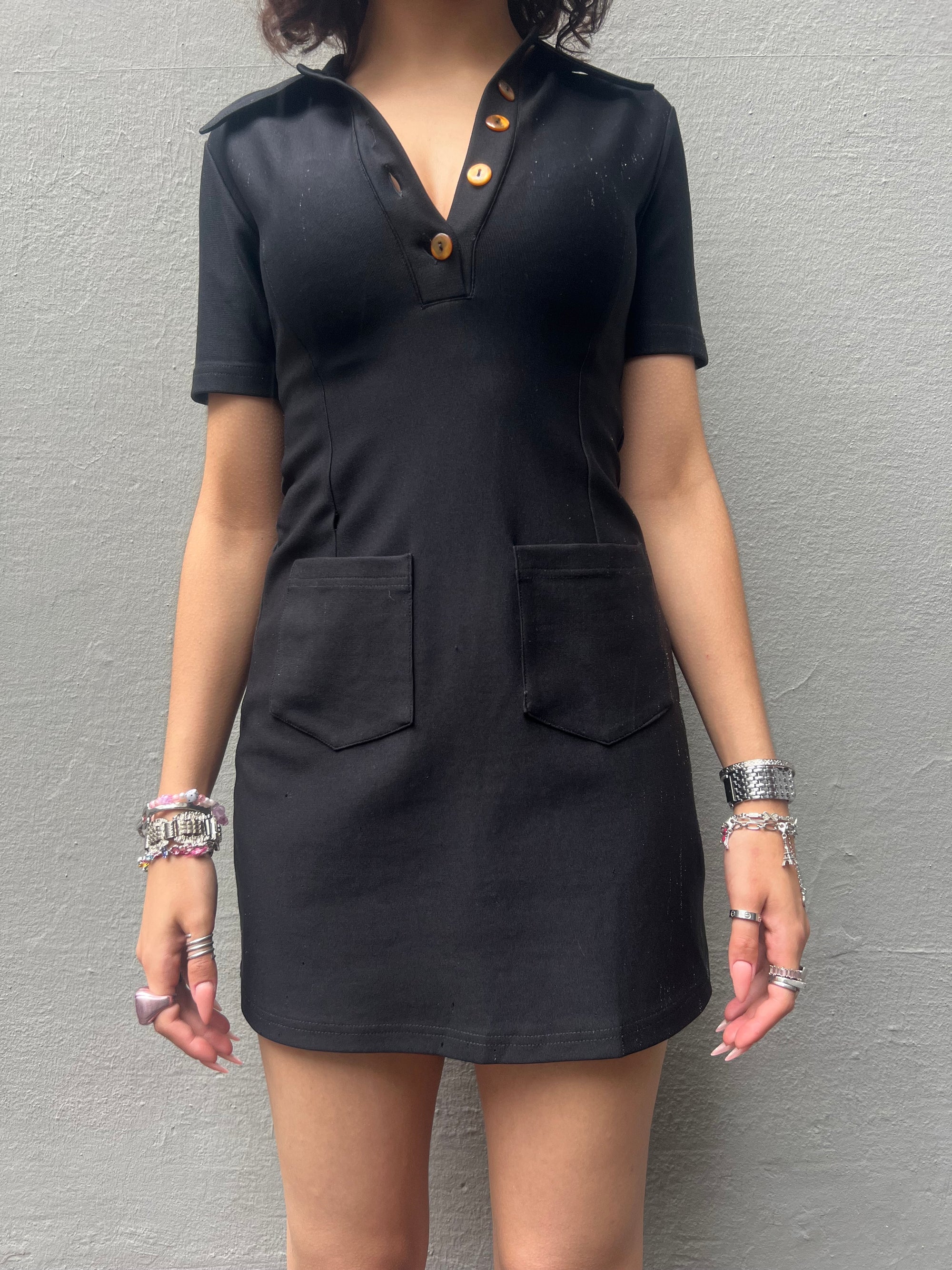 Vintage Black Mini Dress S